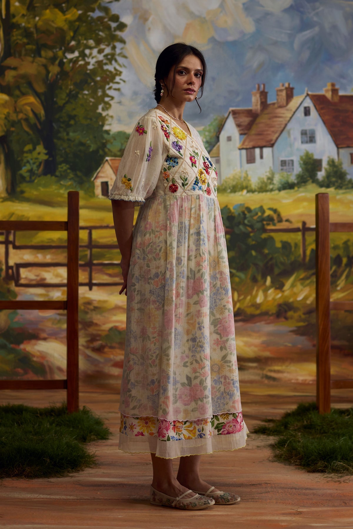 Lumina Floral Embroidered Dress
