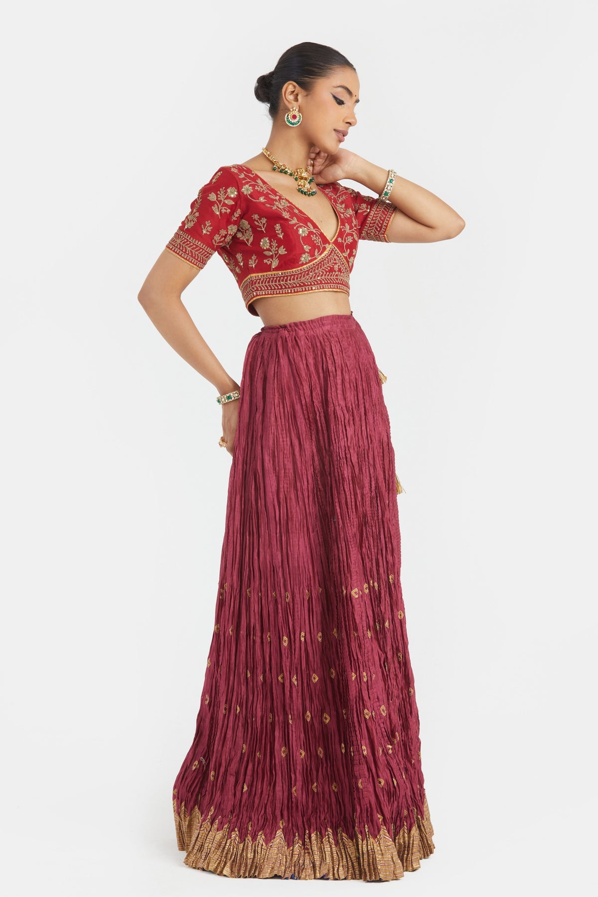 Bright Red Lehenga Set
