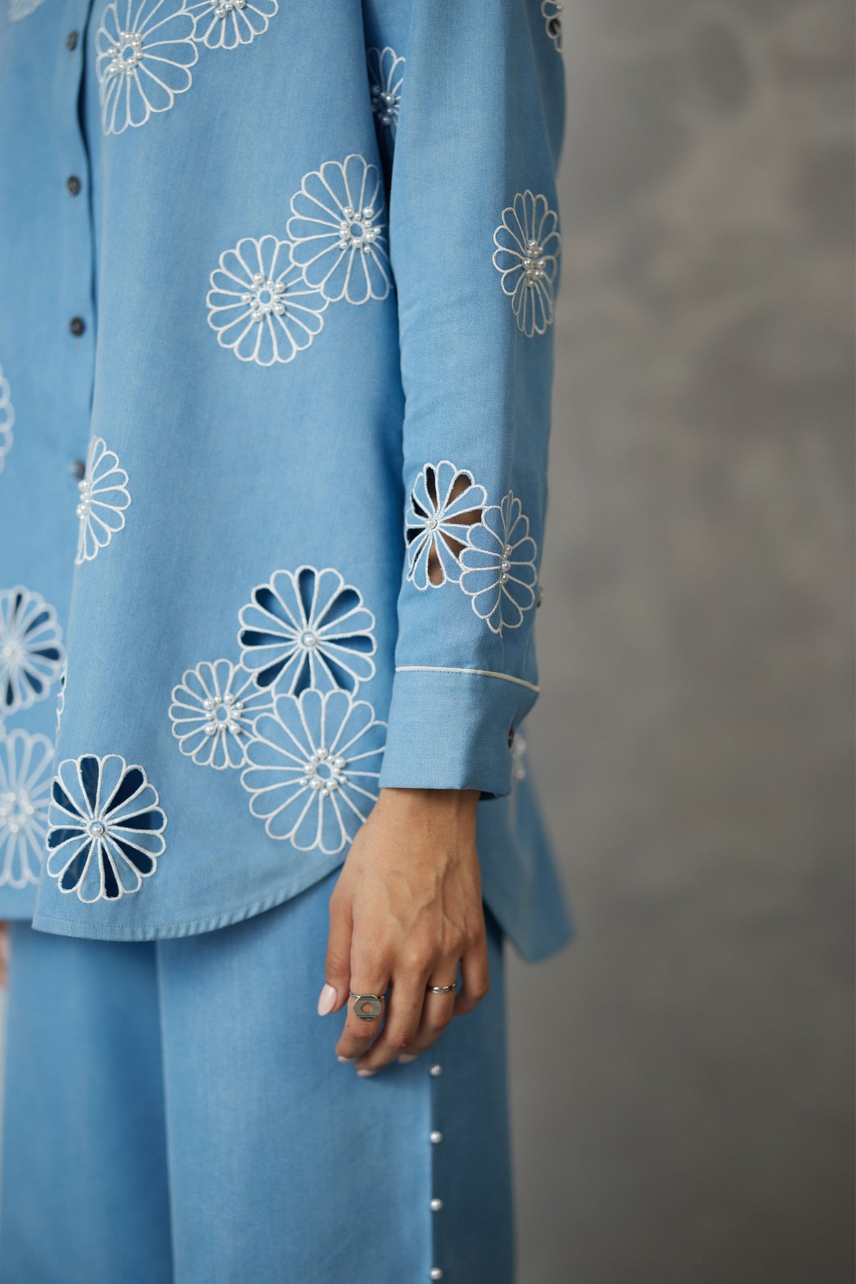 Light Blue Sleeve Co-ord Set