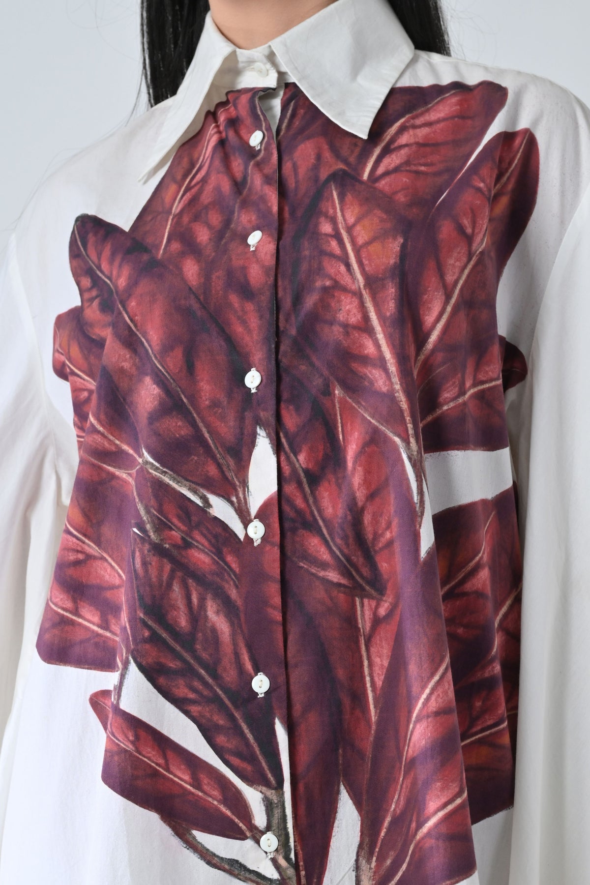 Crimson Leaf Printed Dress