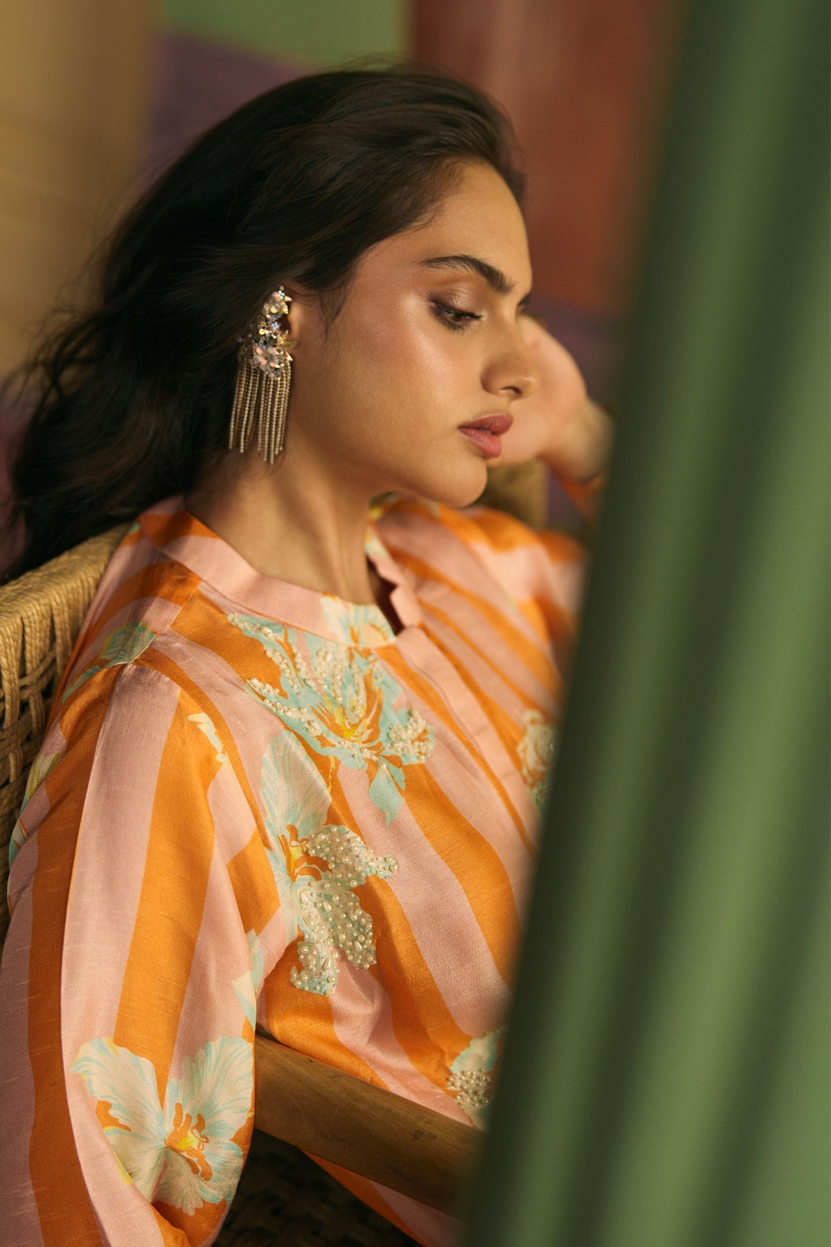 Peach Citrus Rhythm Kurta Set
