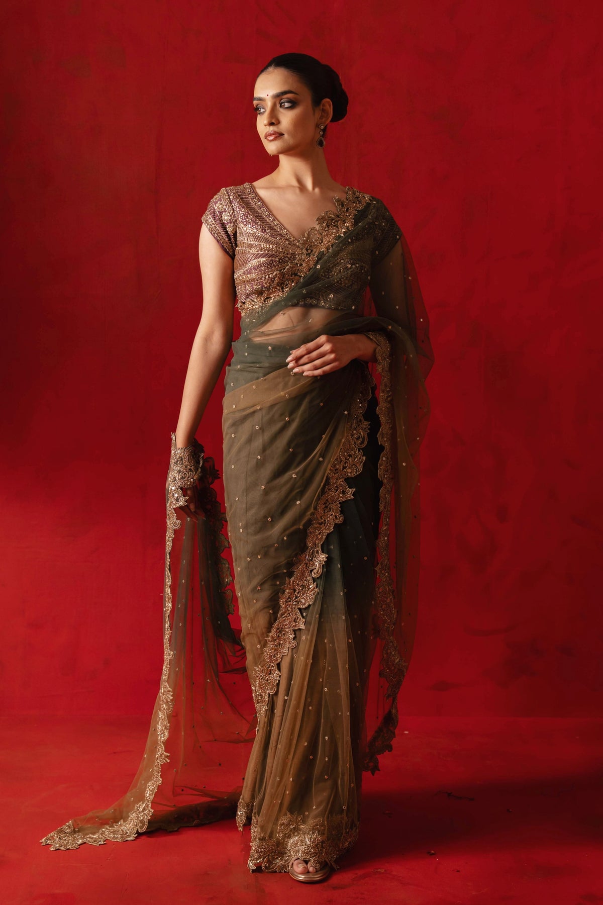 Shobhana Pre-draped Saree Set