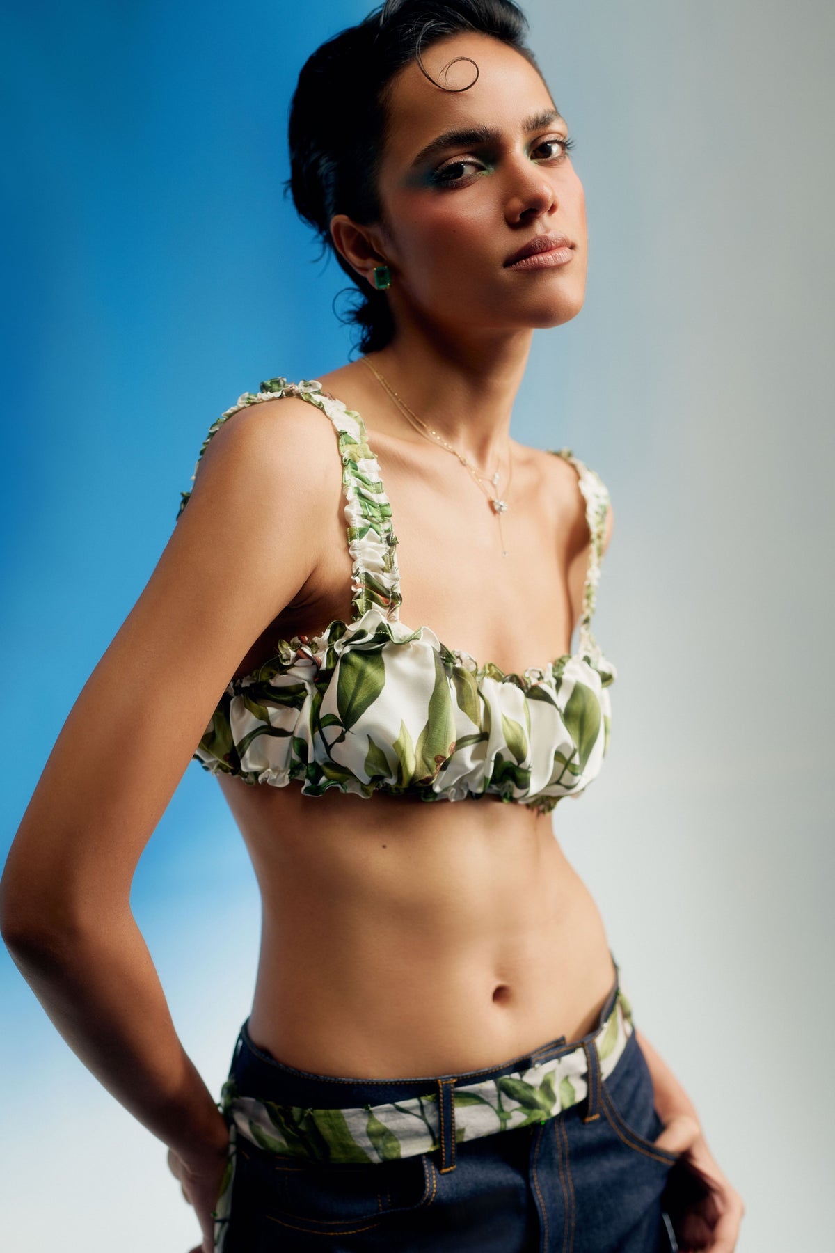 Satin Ruched Bustier