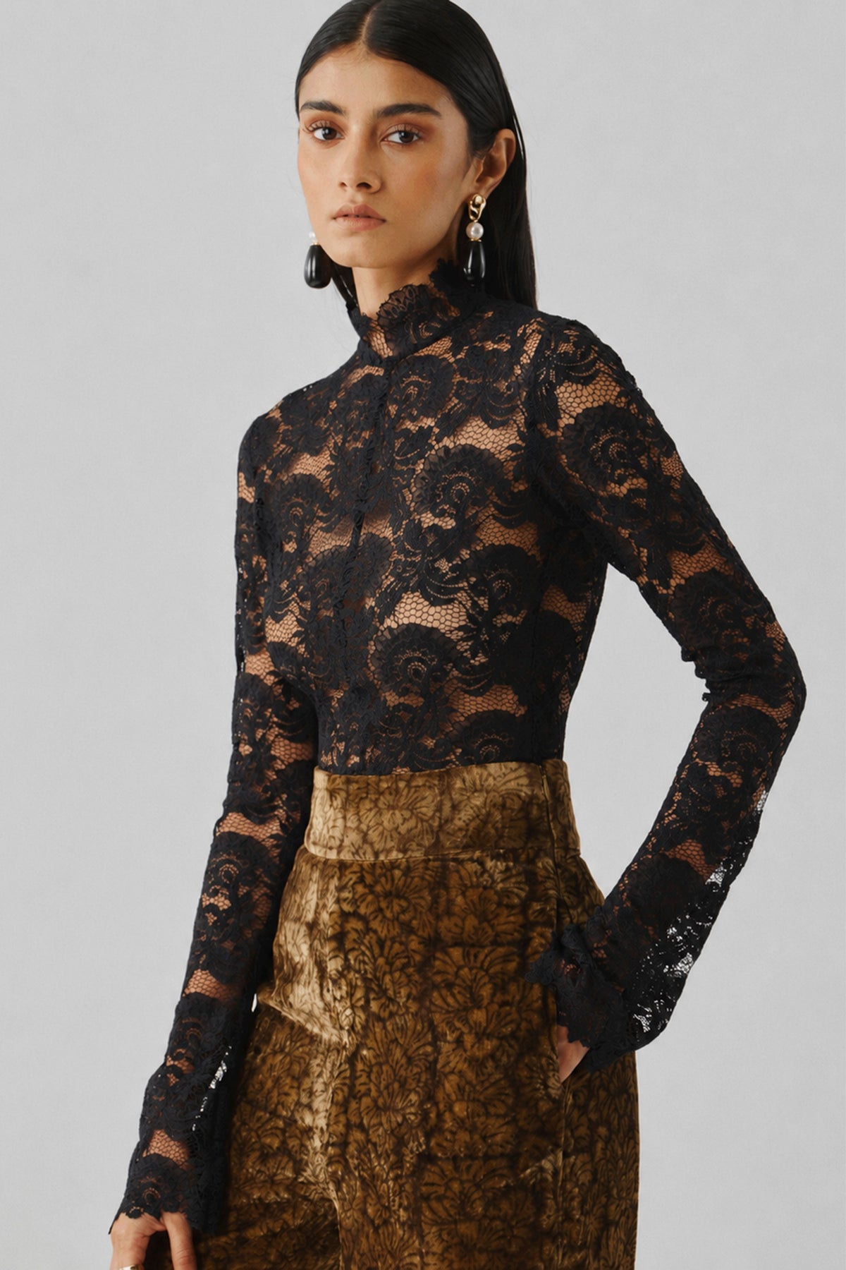 Muse Shadow Black Bodysuit