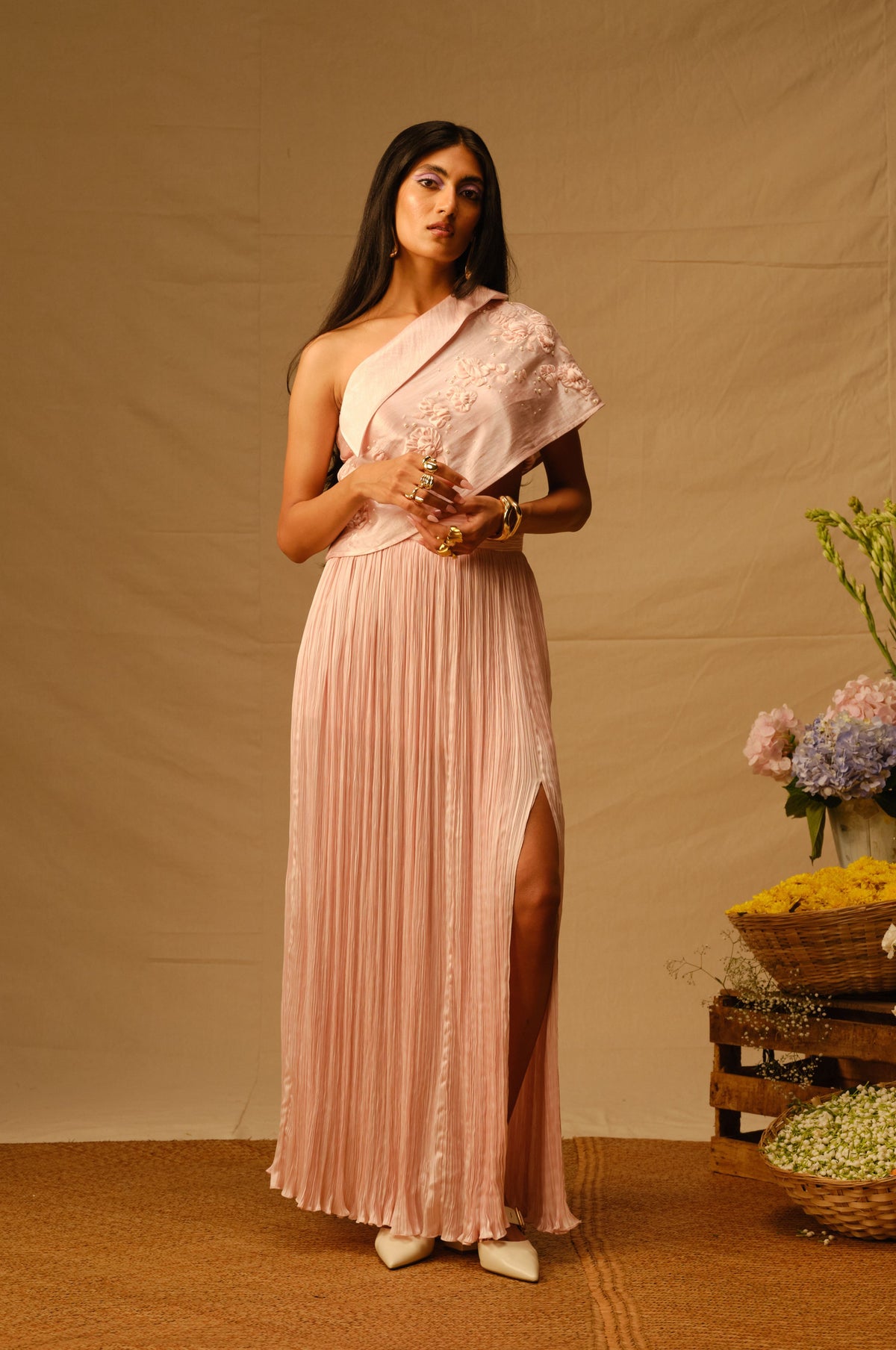 Peony Embroidered Top