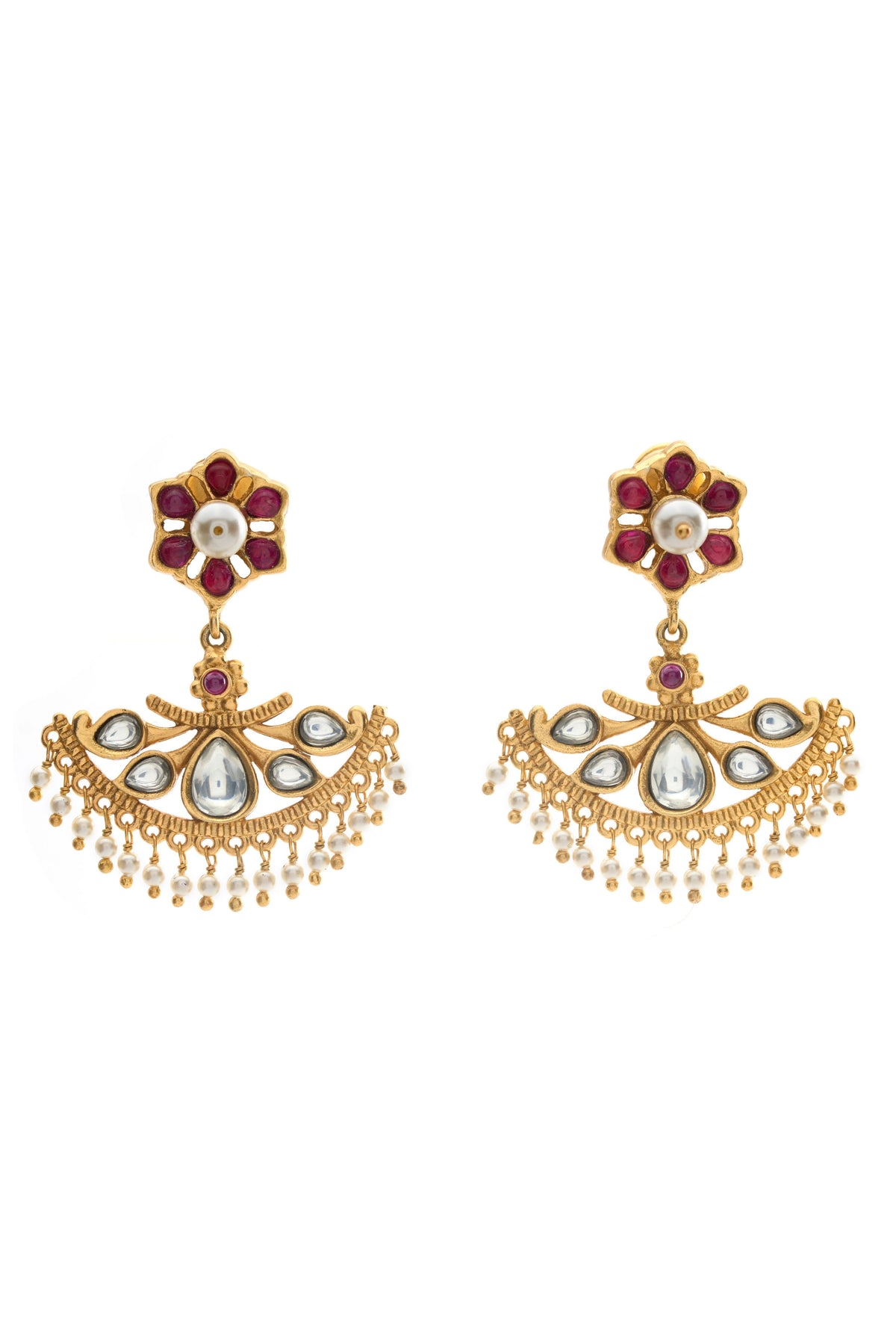 Gulmohar Crescent Studs