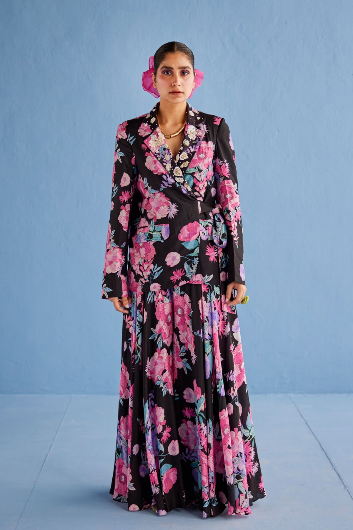 Black Blazer With Sharara