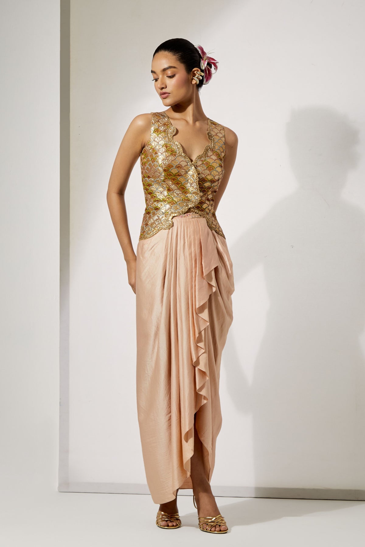 Champagne Skirt Set