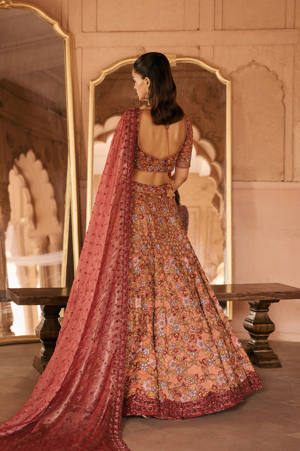 Regal Rust Bridal Lehenga Set