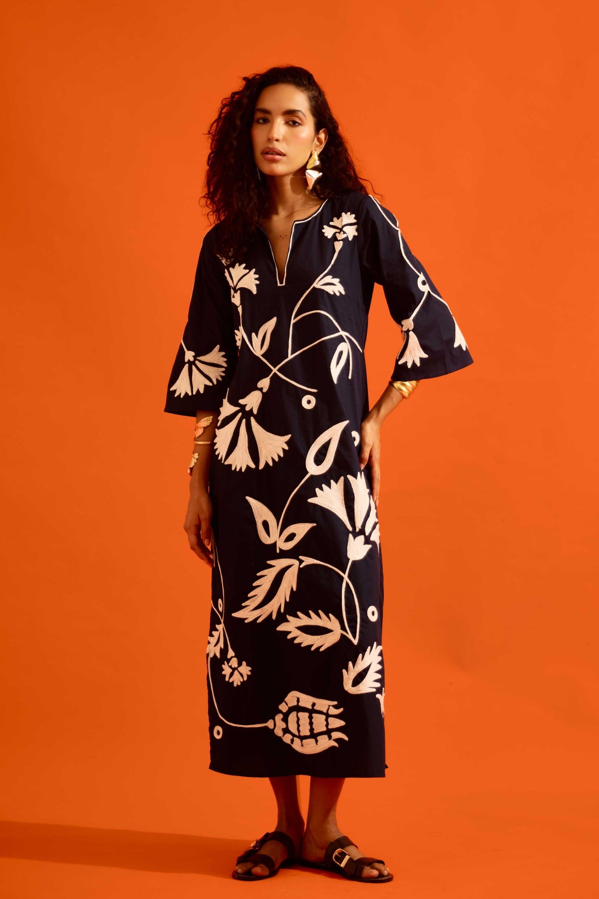 Black Cotton Maxi Dress