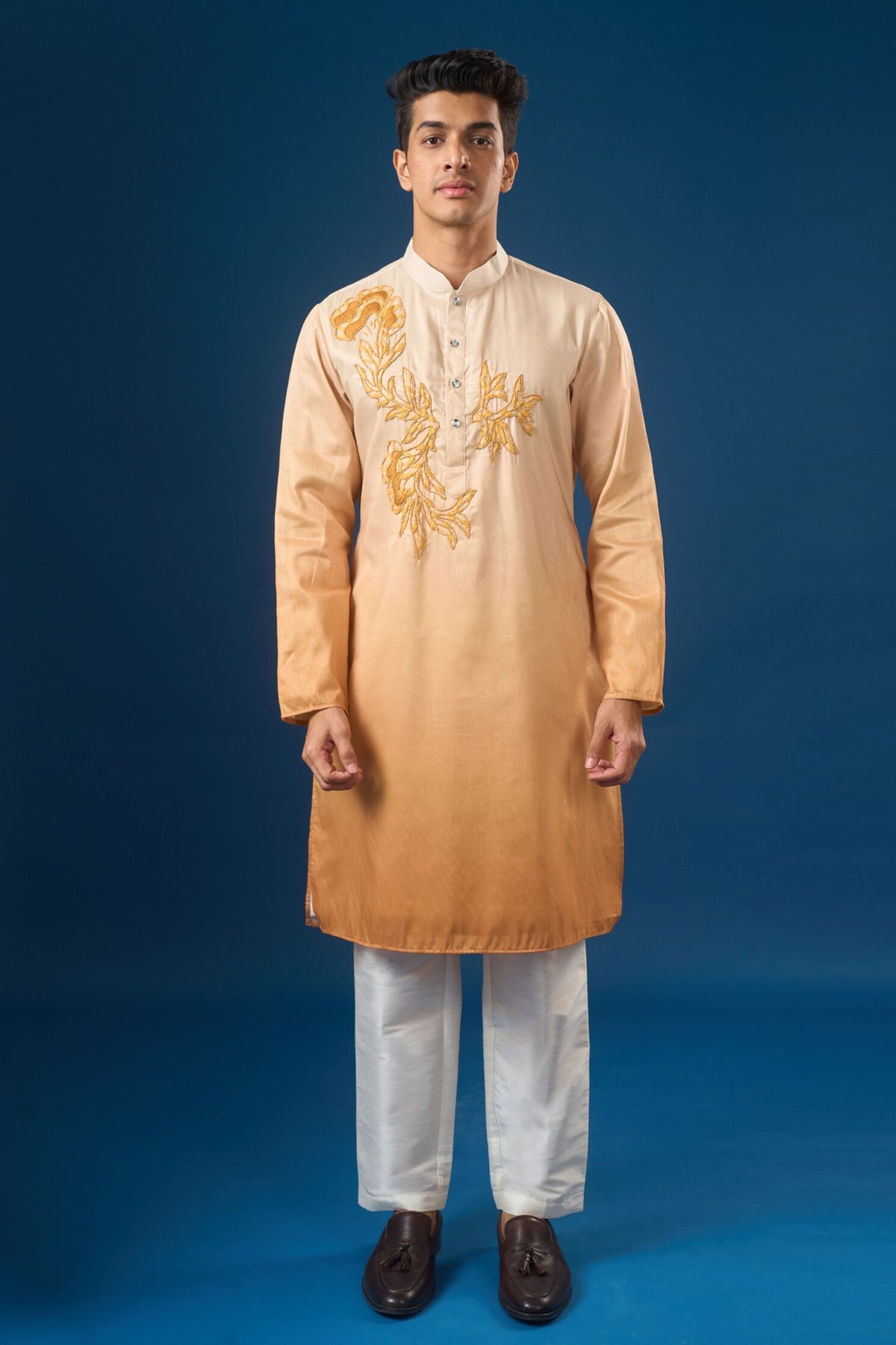 Yellow Ombre Kurta Set