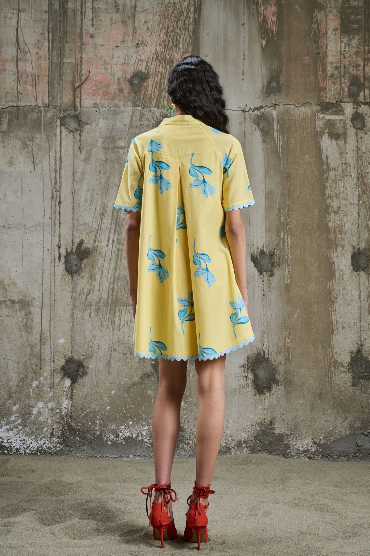 Sunlit Bloom Shirt Dress