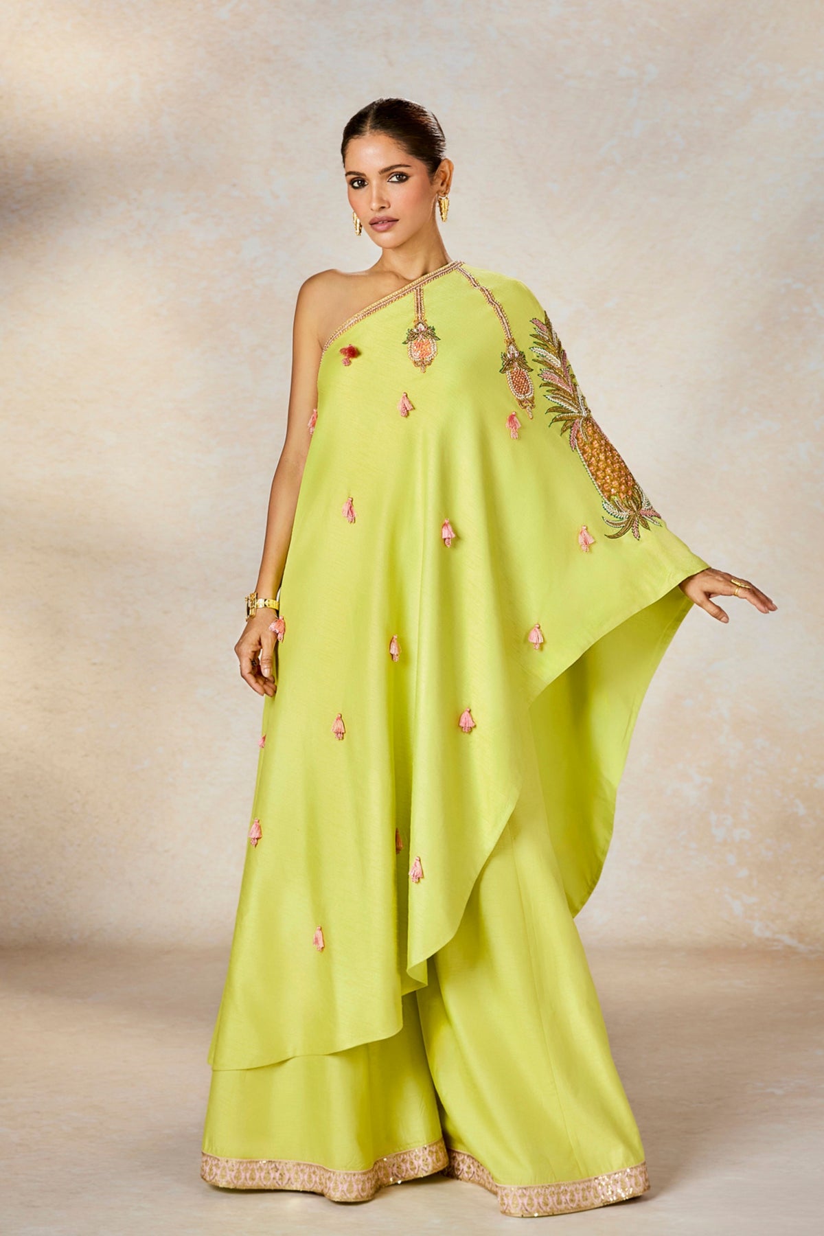 Pista Kulfi One Shoulder Set