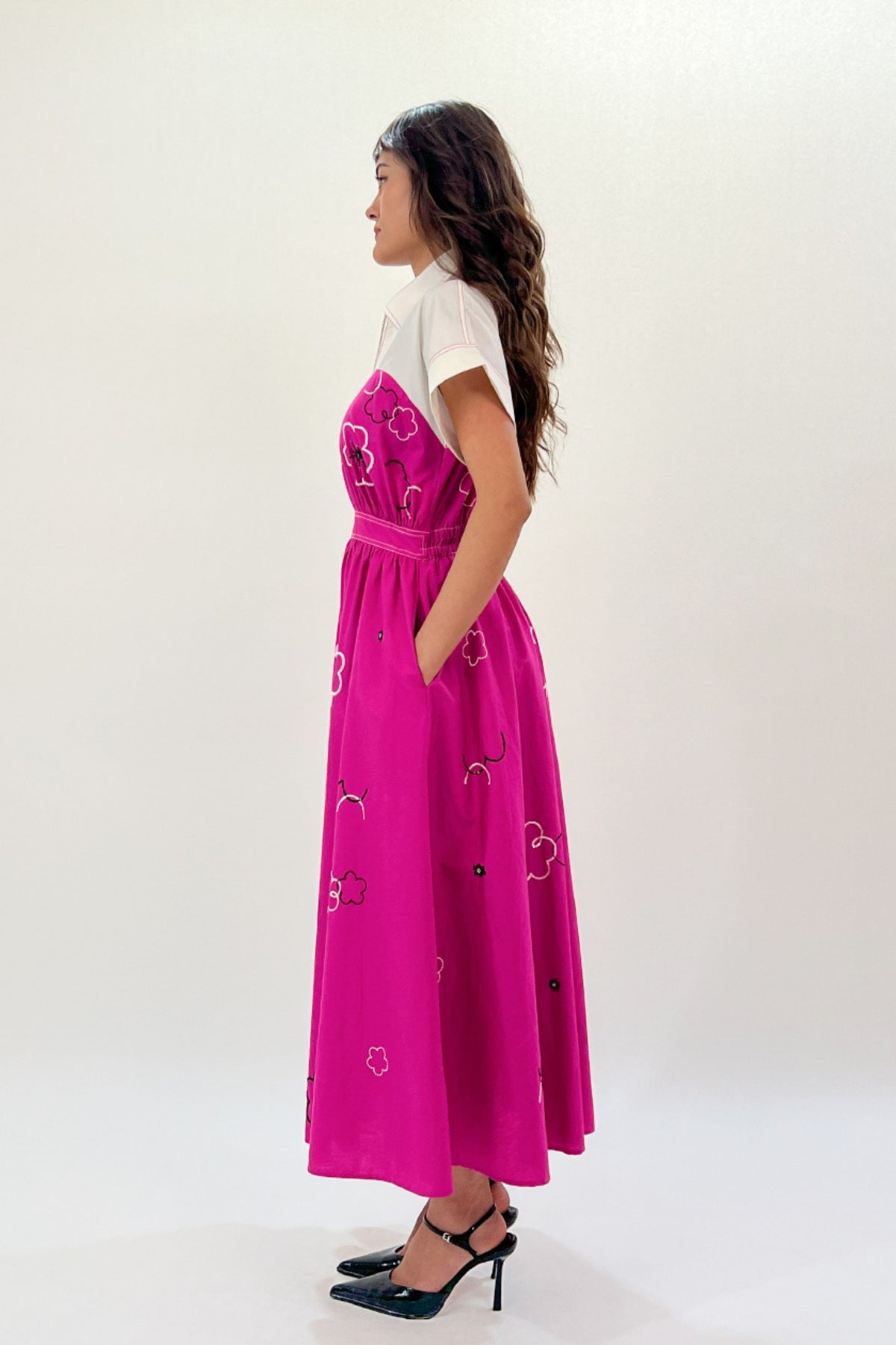 Ditsy Cup Zip Dress