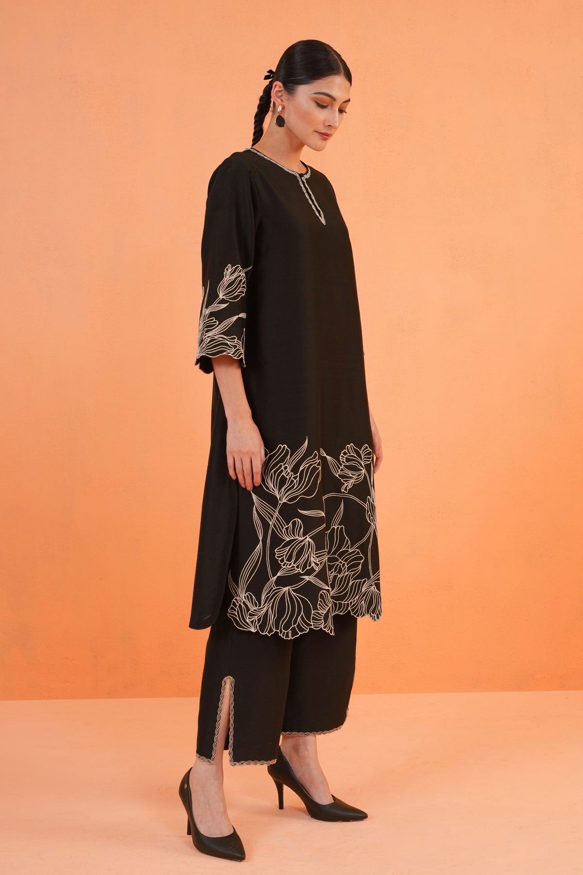 Black Oasis Tunic Set