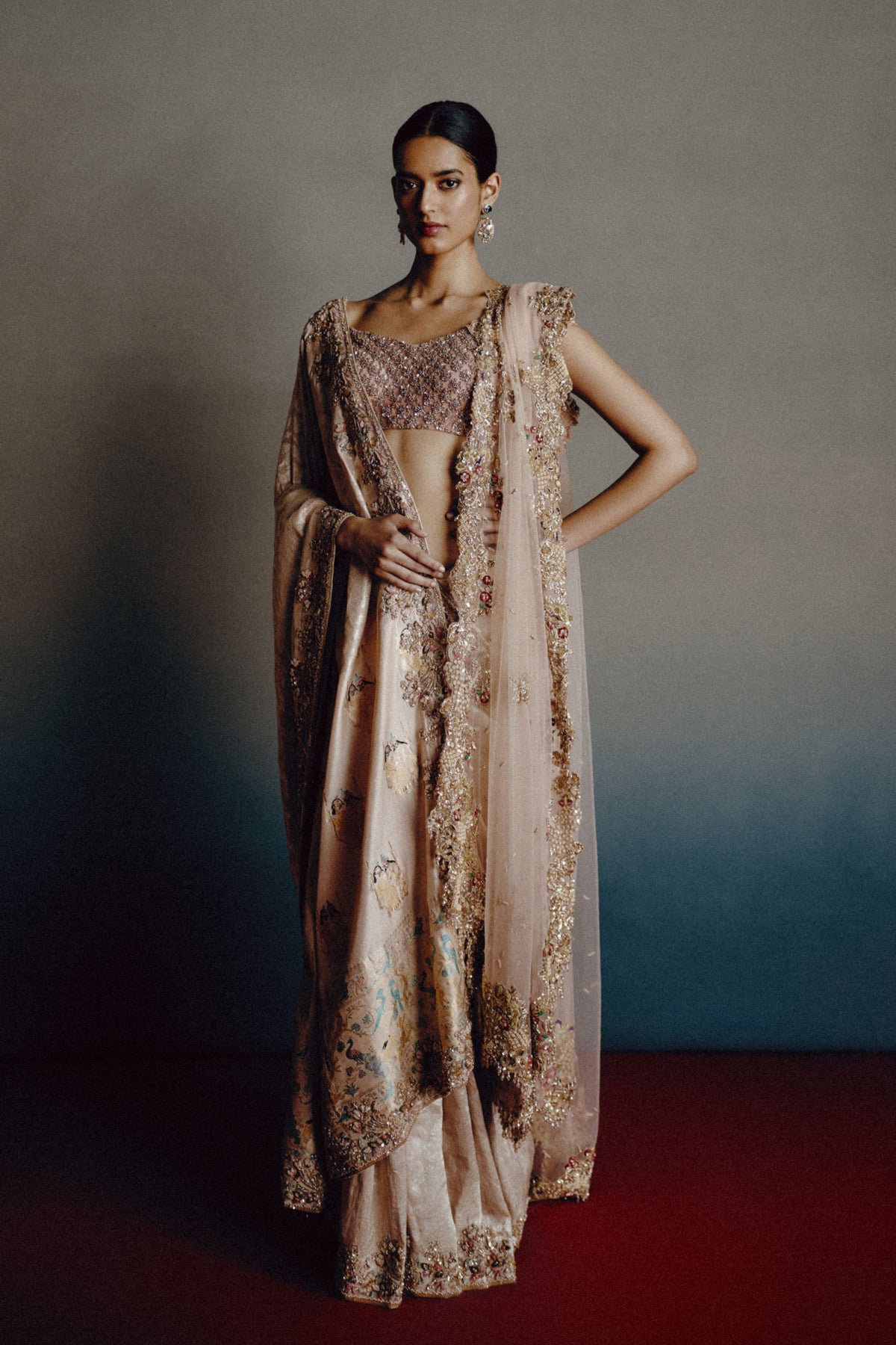 Celeste Banarasi Saree