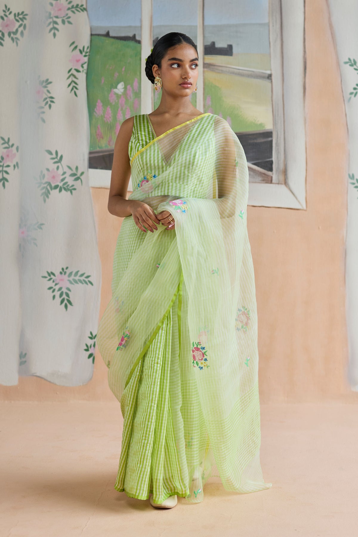 Flower Song Jamdani Sari