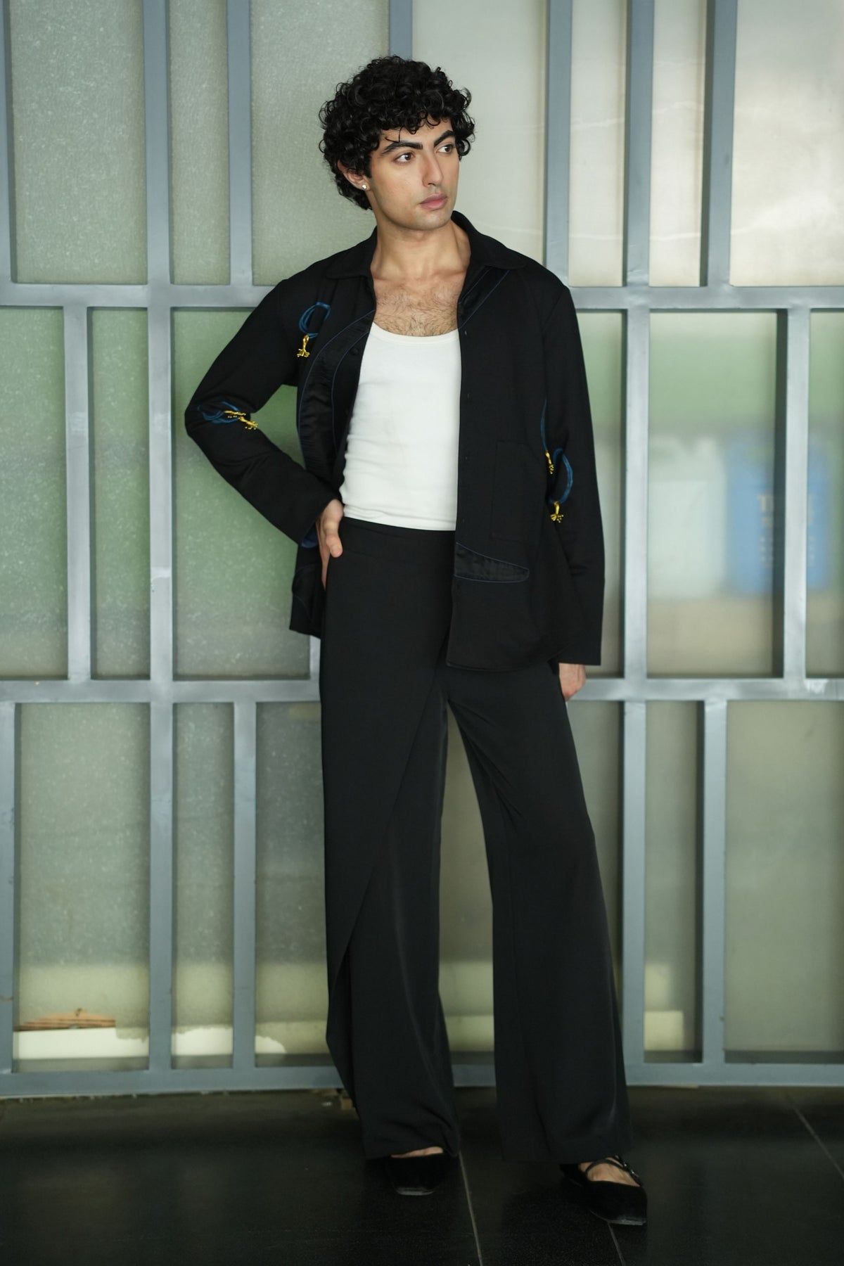 Black Flap Trousers