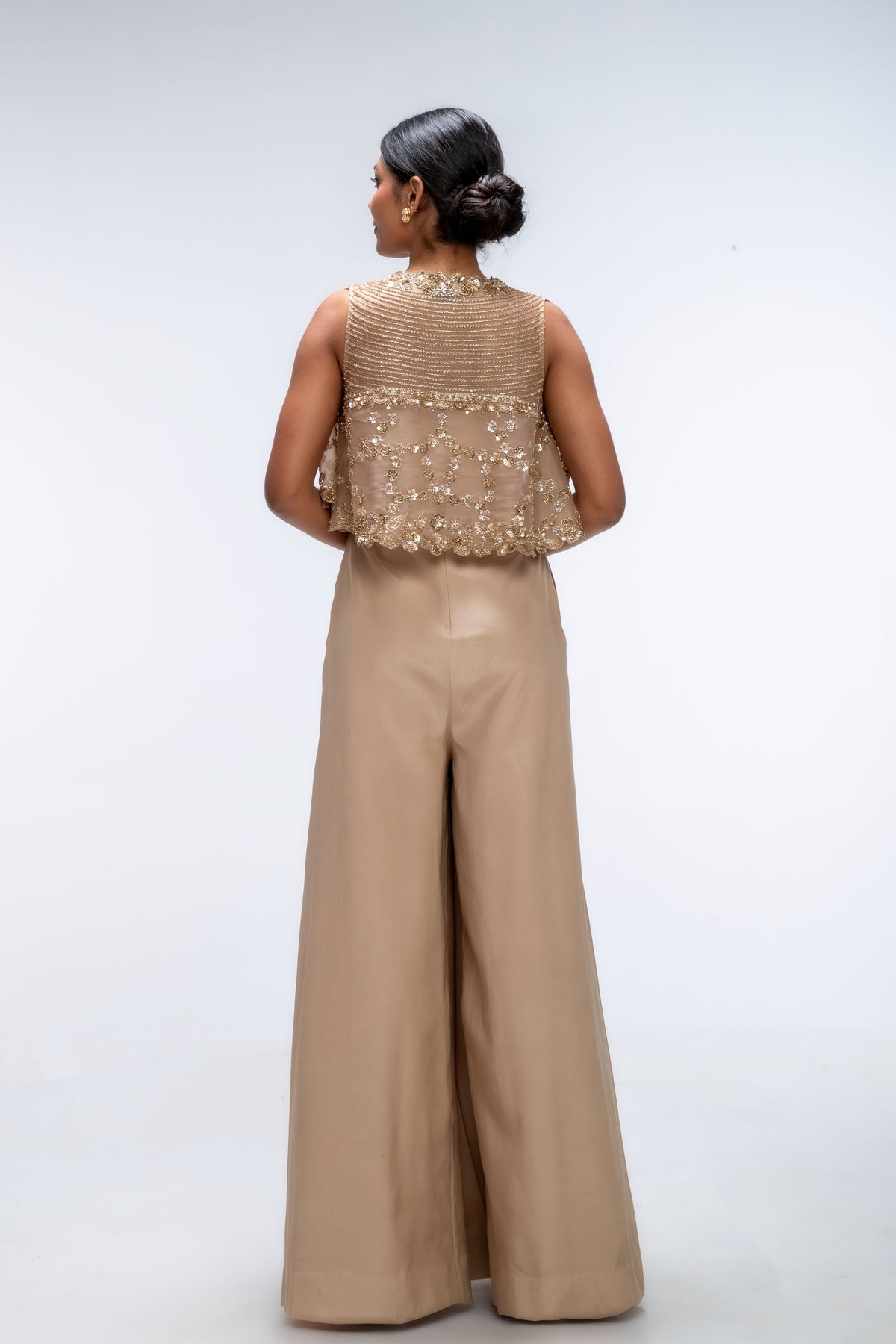 Golden Mirage Radiance Cape Jumpsuit