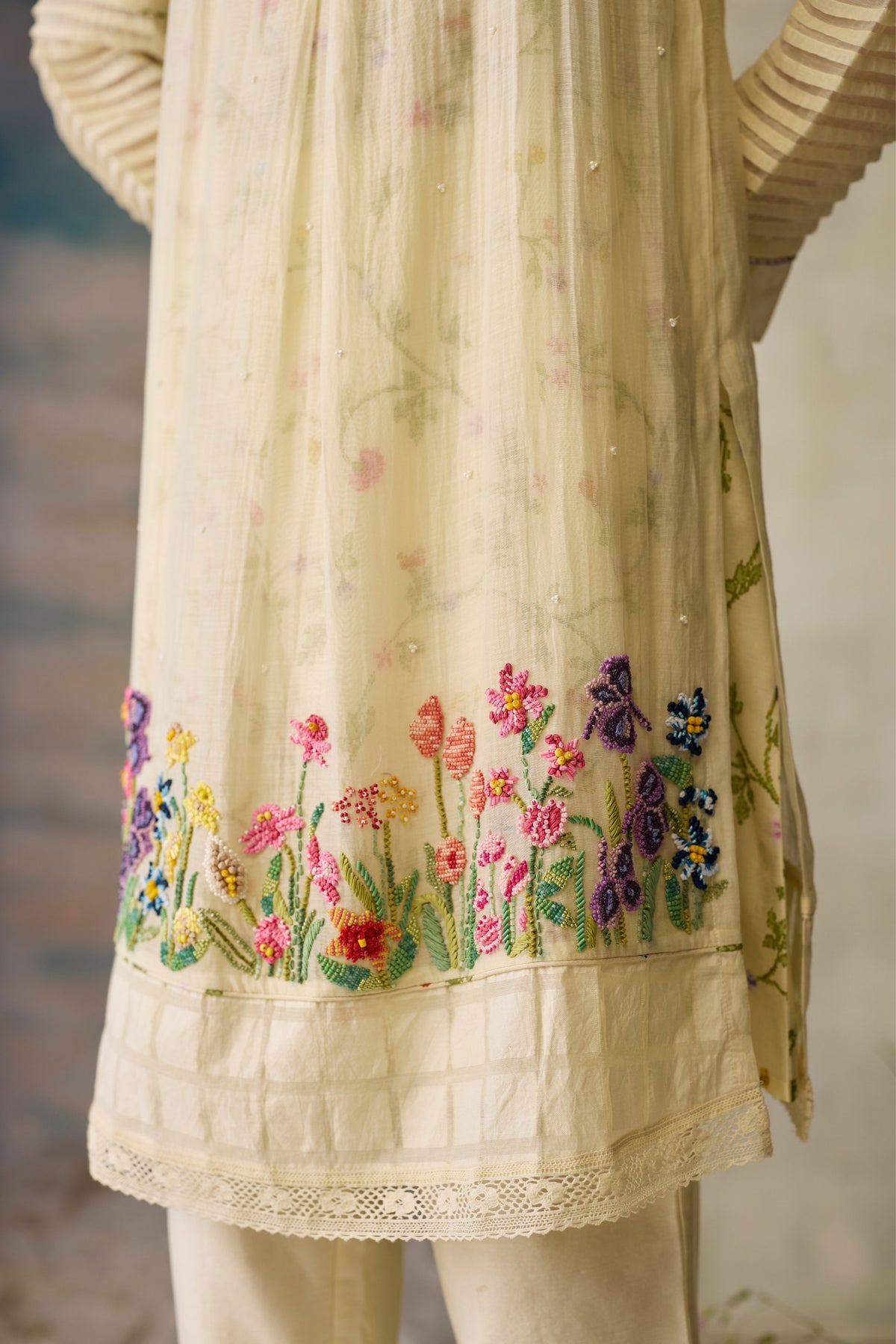 Moonlight Floral Beaded Kurta