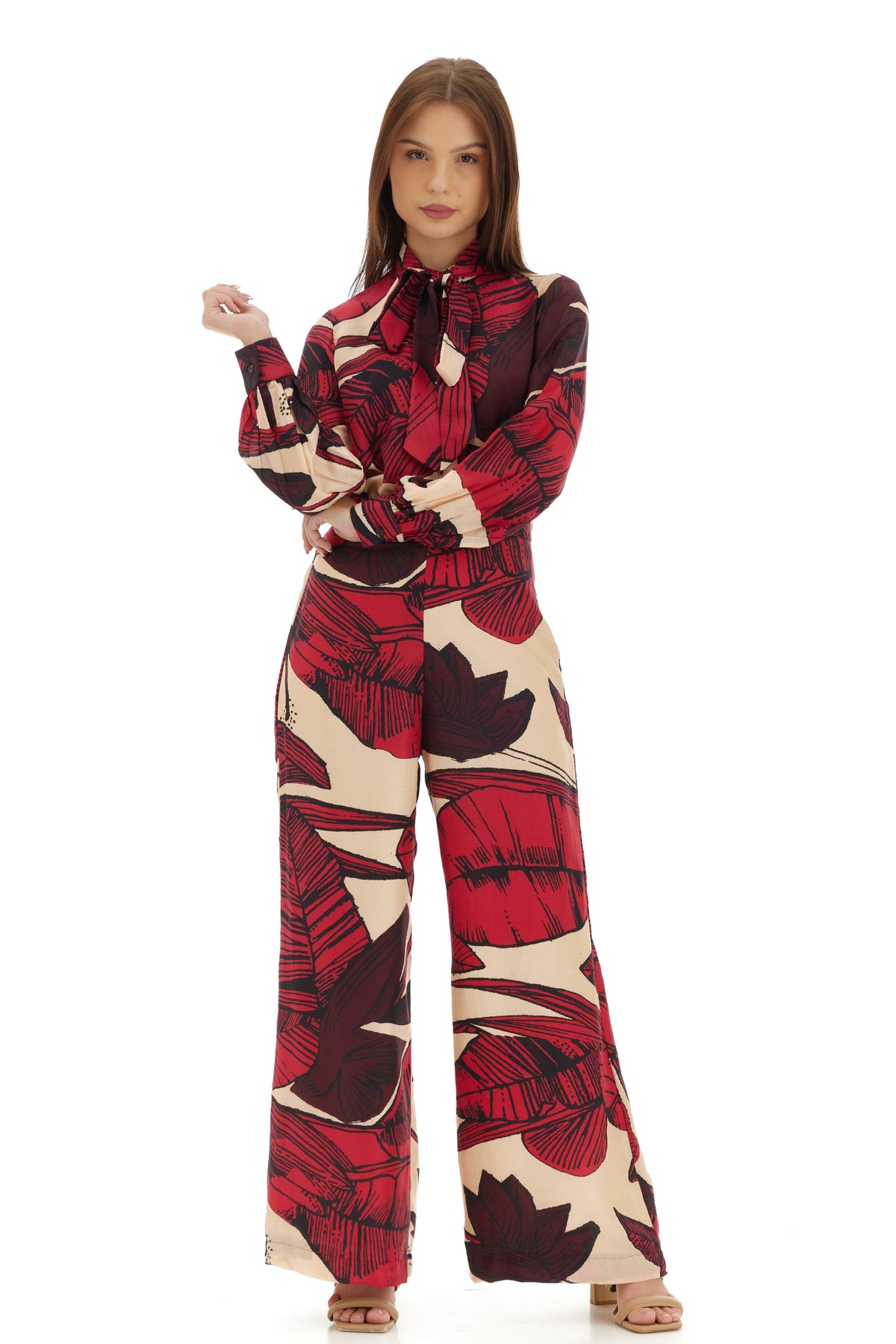 Red and Brown Bow Shirt
