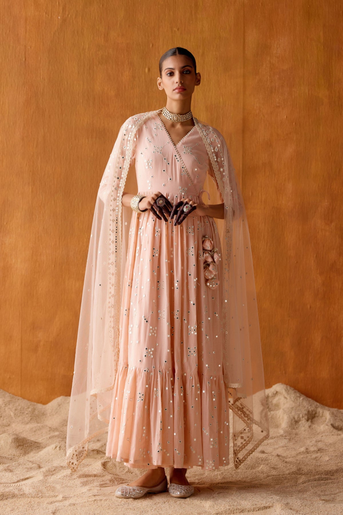 Blush Pink Anarkali Set