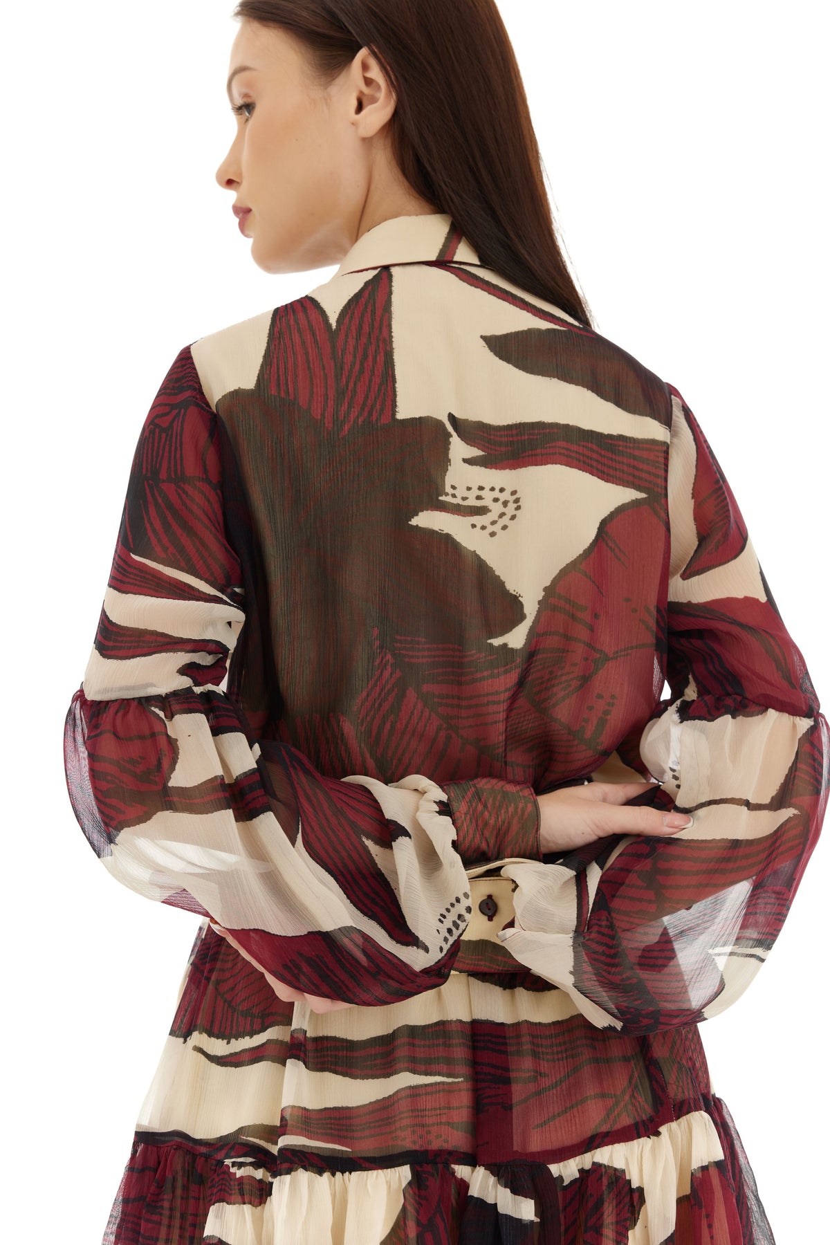Off White and Brown Top