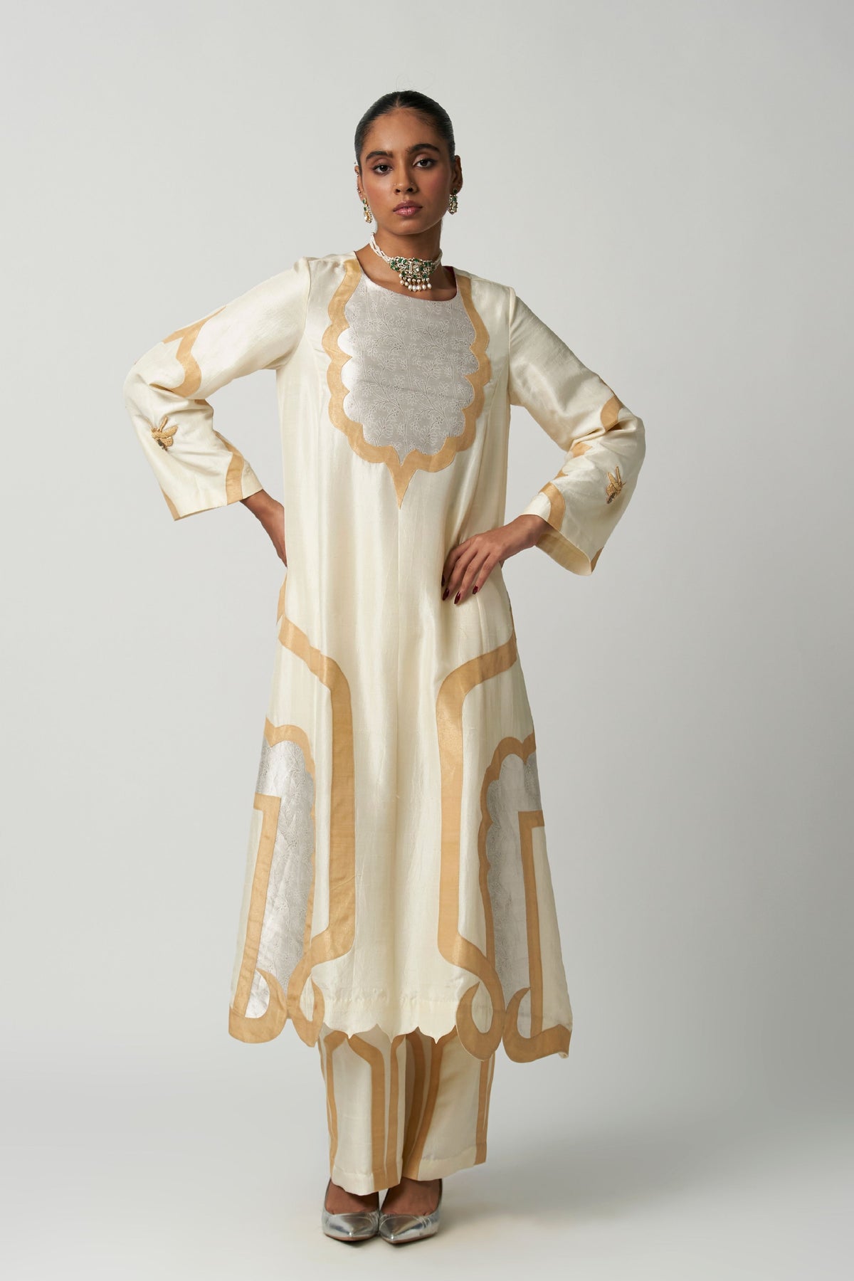 Art Deco Moti Mehrabiya Kurta Set