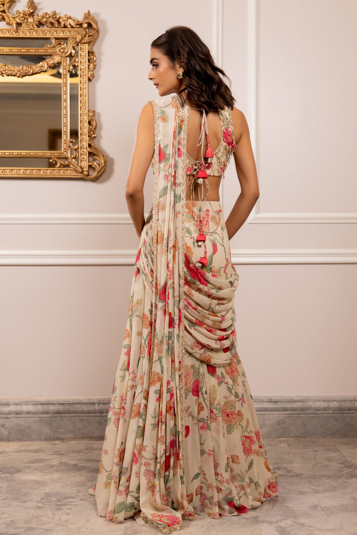 Kiara Drape Saree Set