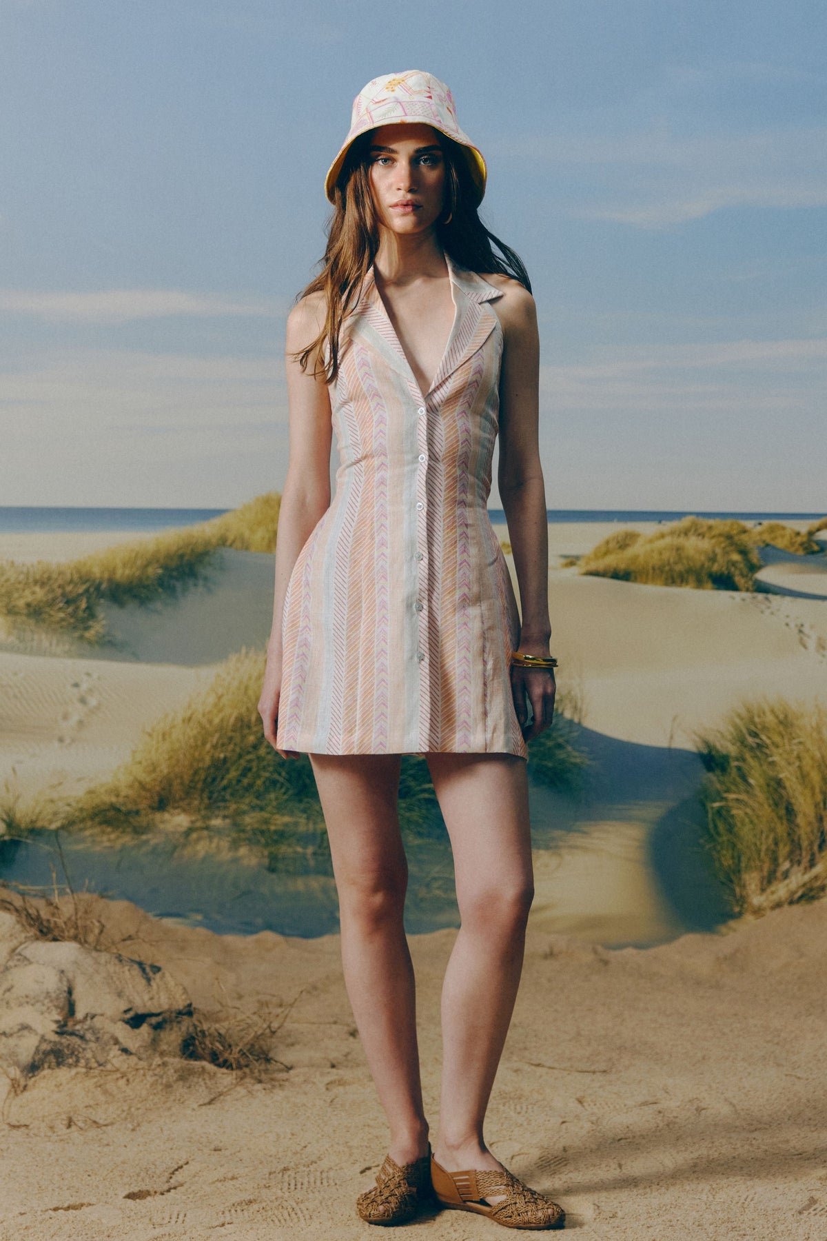 Linen Halter Neck Dress