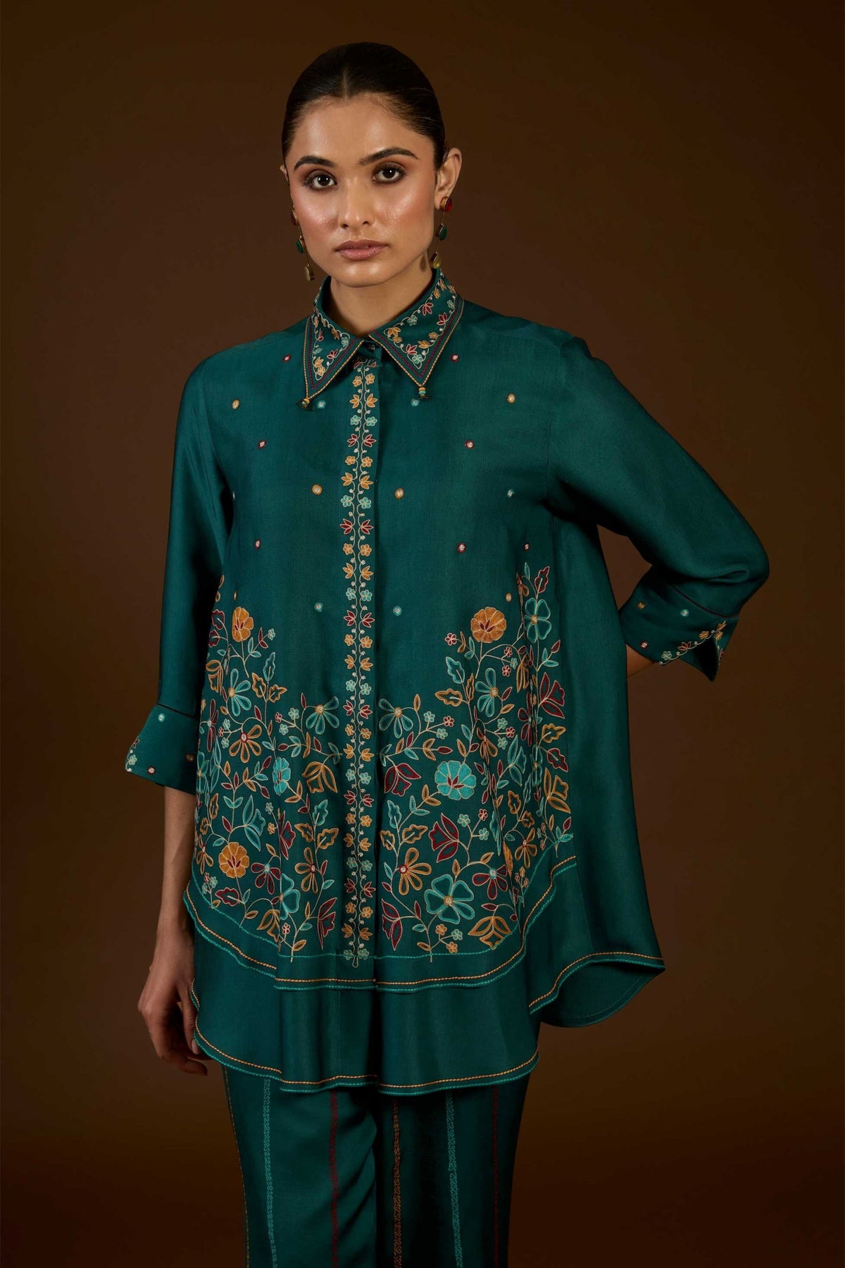Teal Aari Co-ord Set