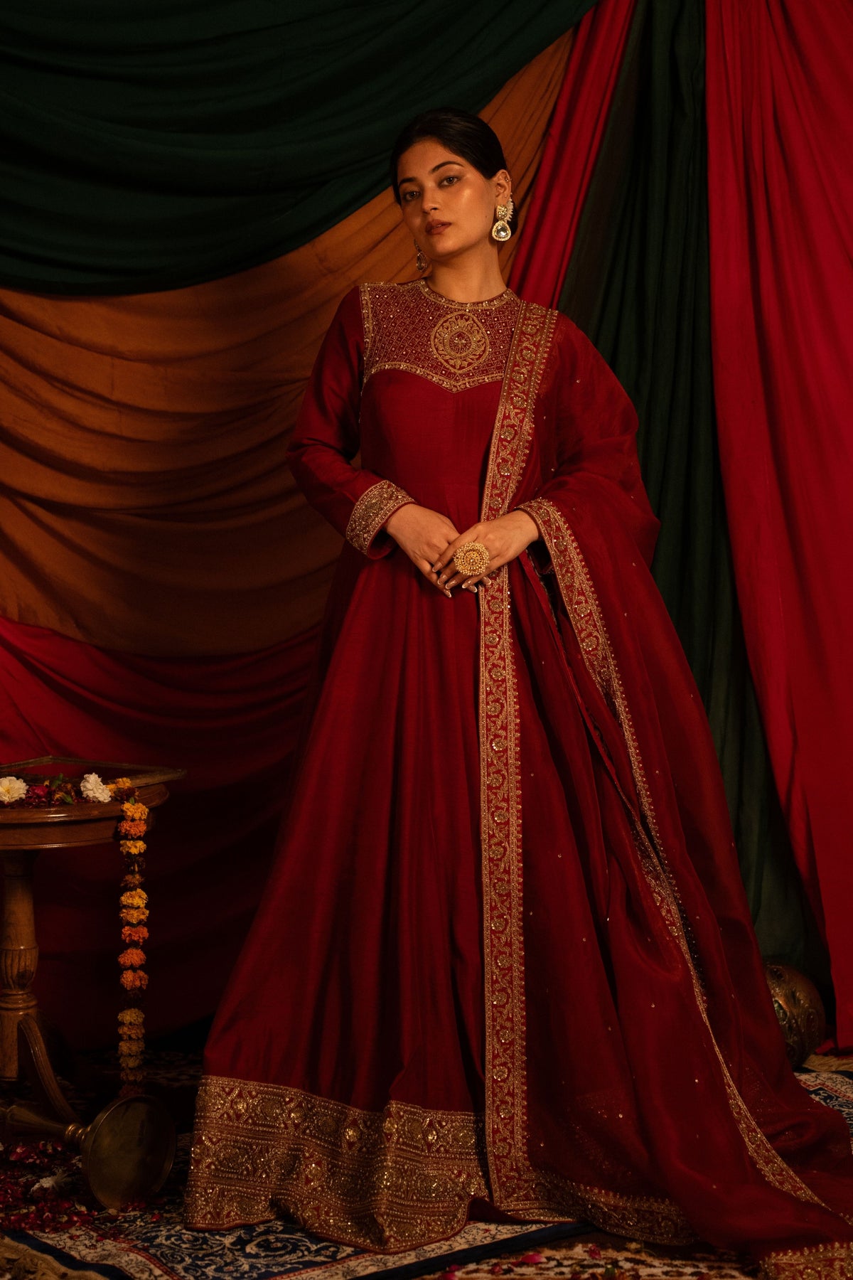 Surkhi Anarkali Set