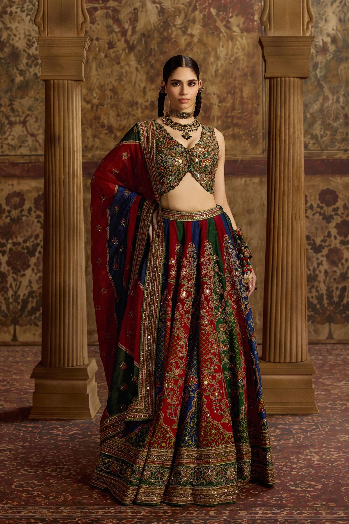 Ravika Red Lehenga Set