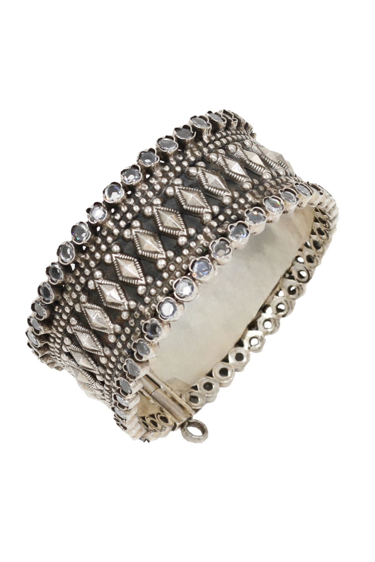 Radiant Splendor Handcrafted Silver Bangle