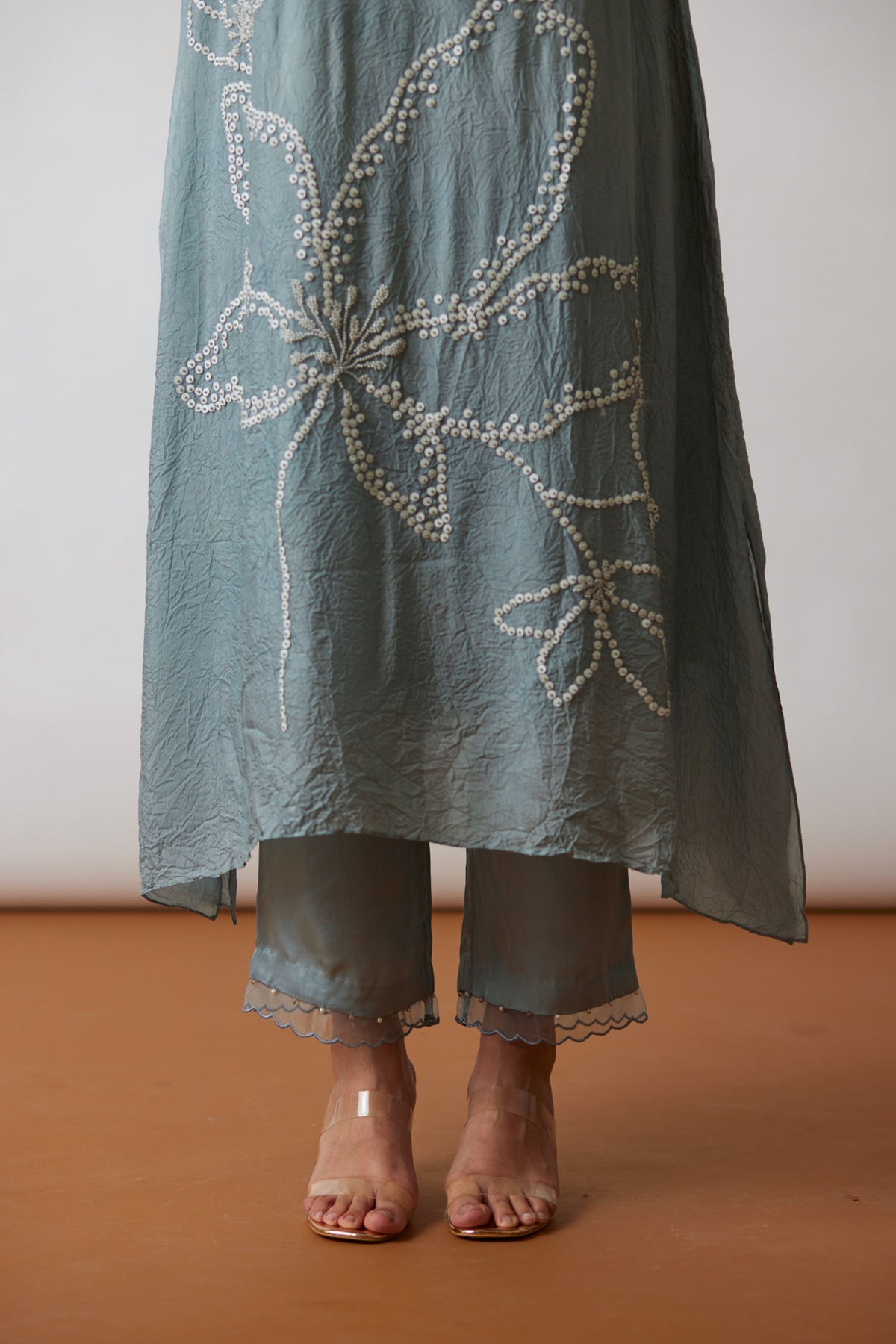 Cloud Blue Floral Kurta Set