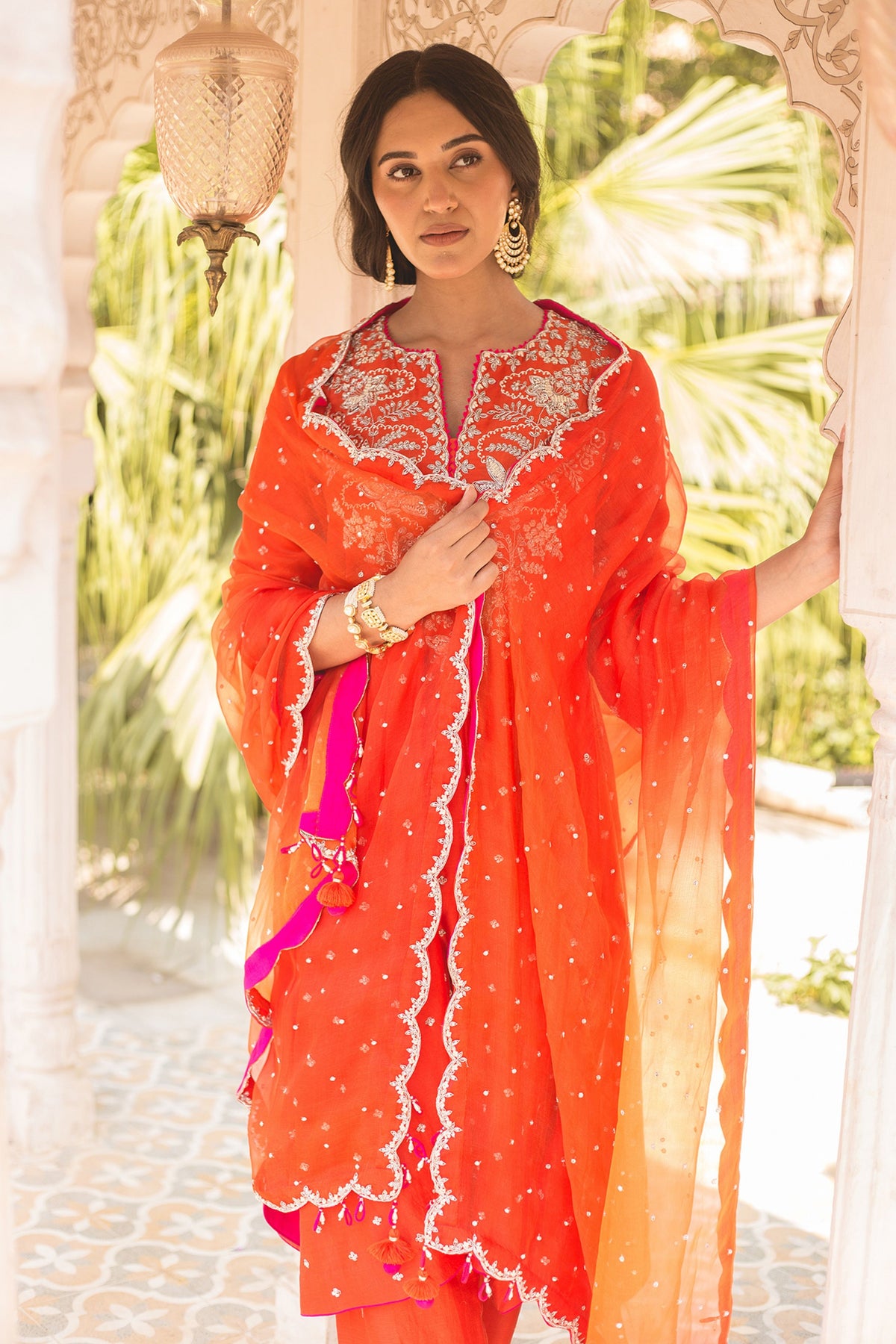 Orange Kurta Set