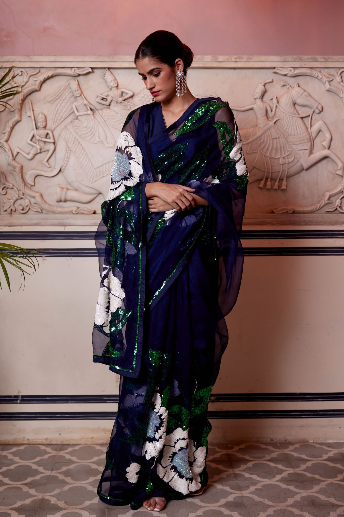 Durrushevar Midnight Blue Saree