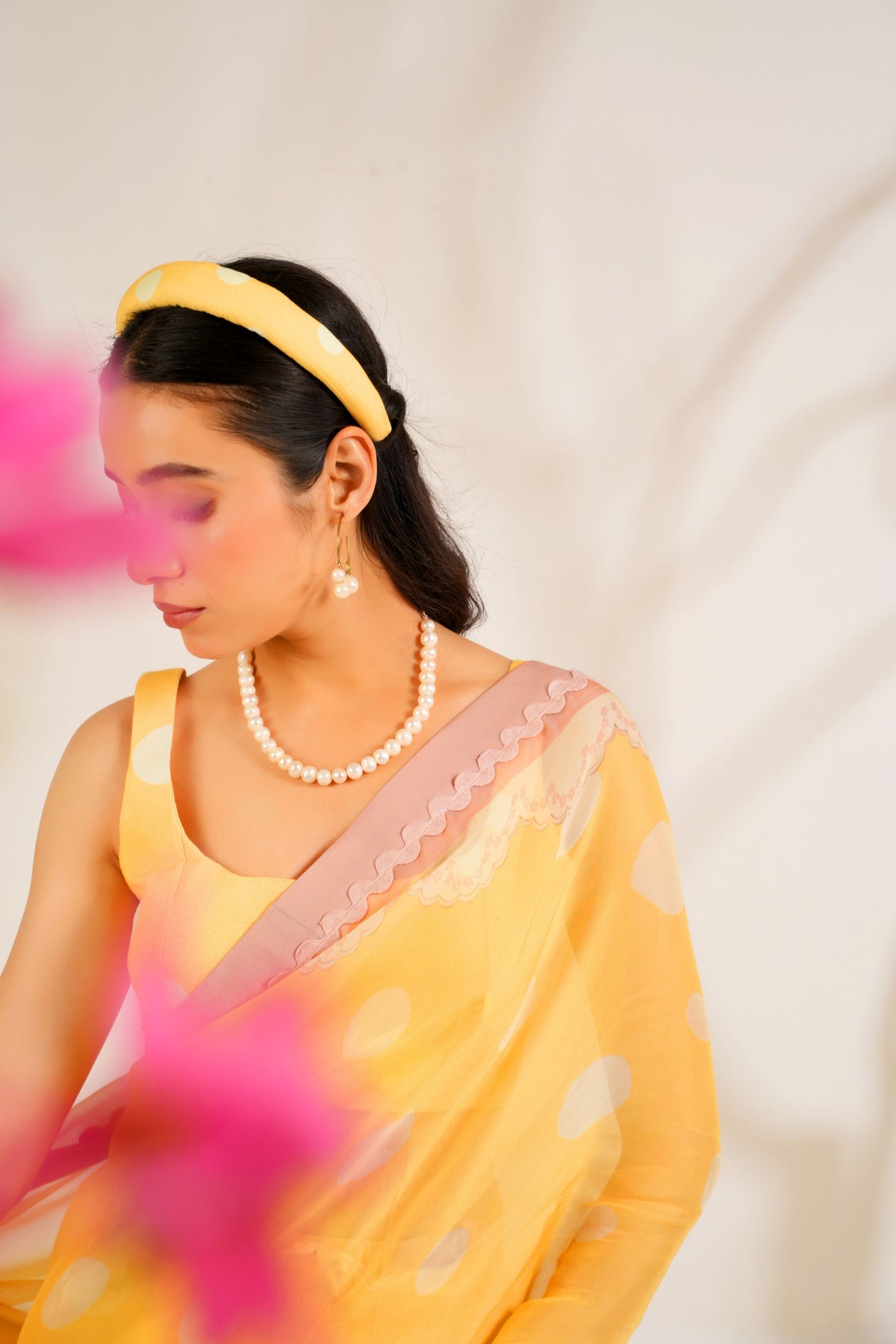Lemon Sorbet Saree Set