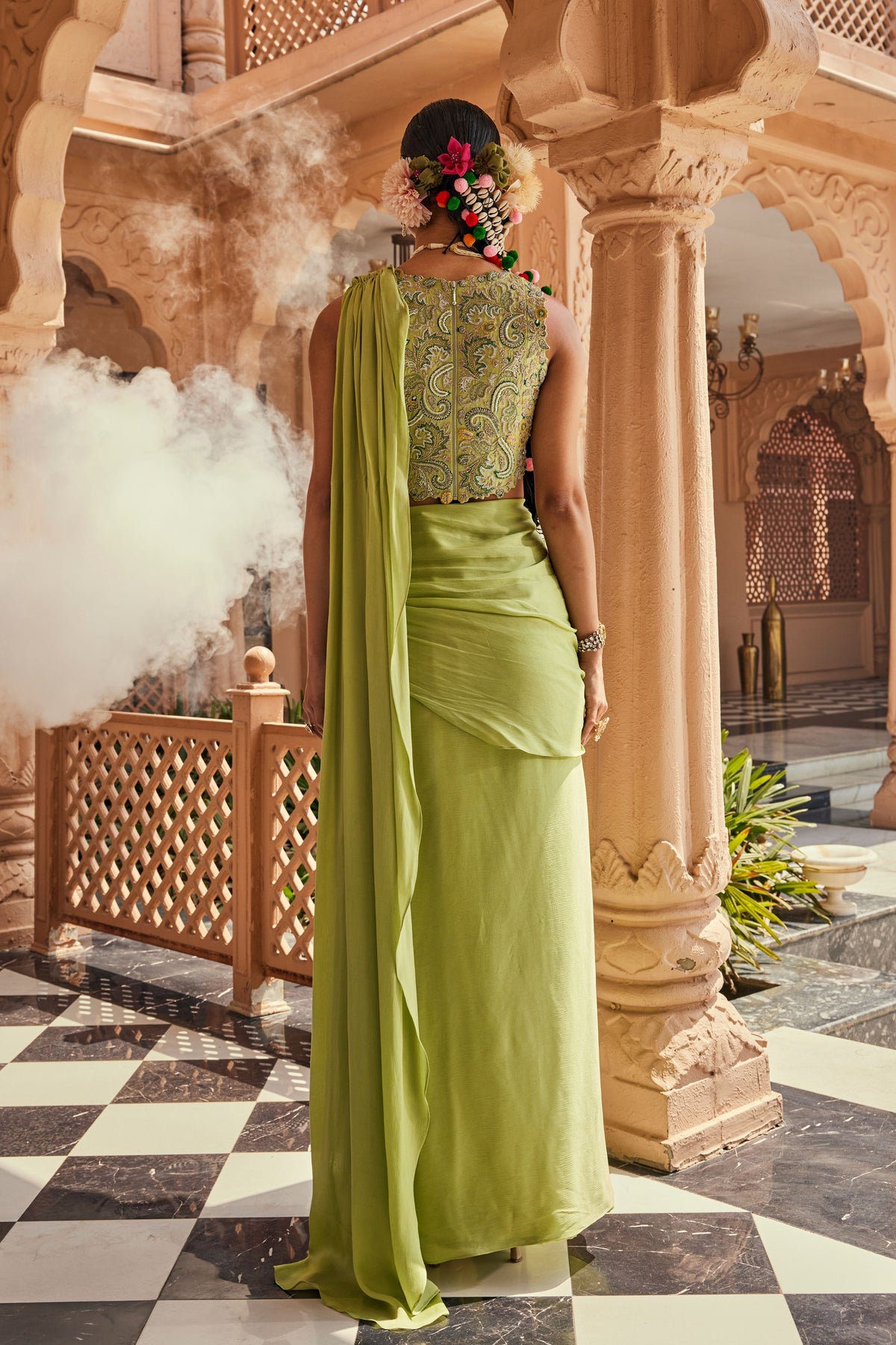 Dara Pre-draped Saree Set