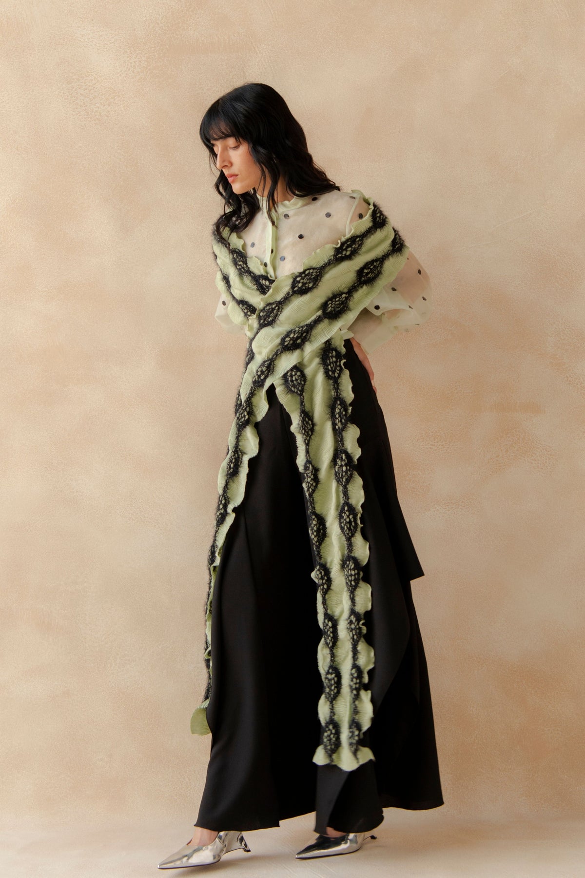 Organza Top Flap Pants Drape