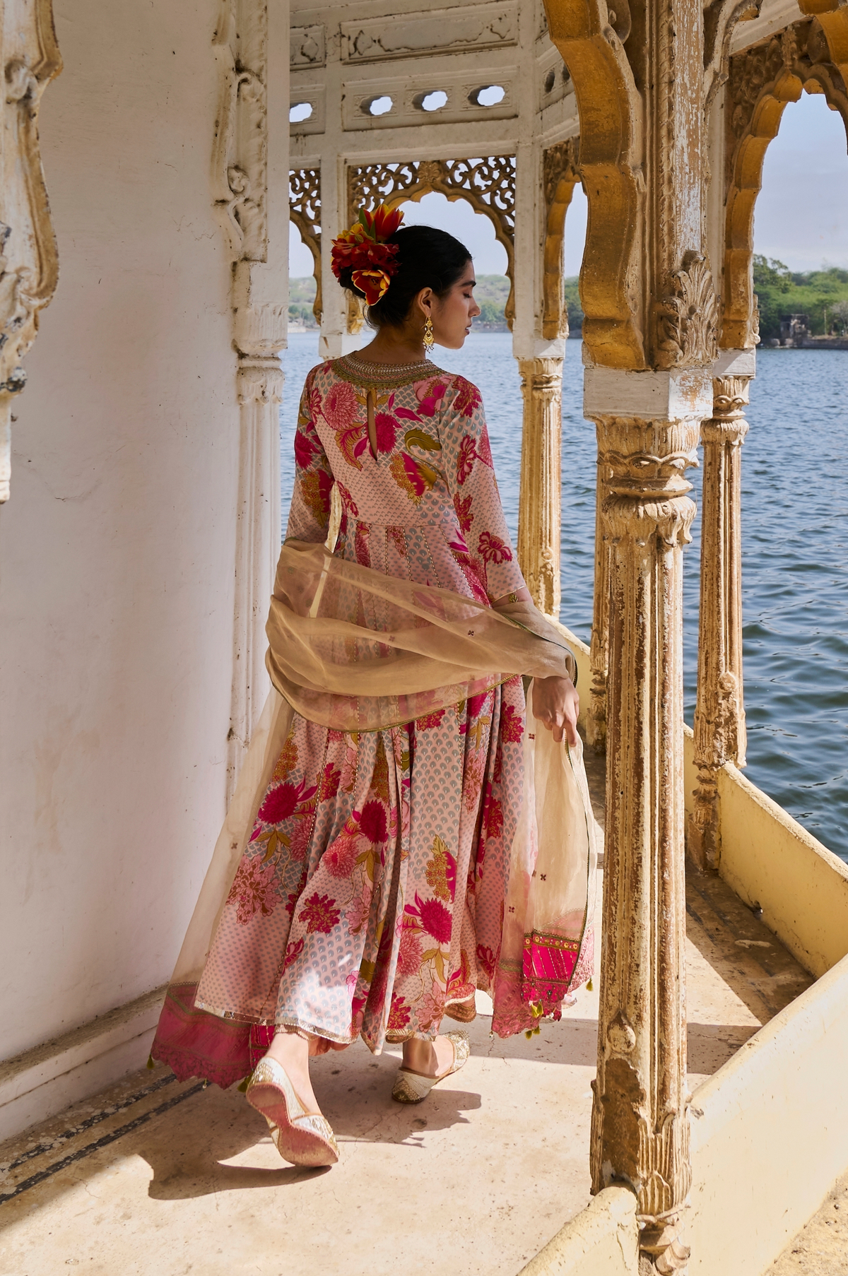 Gul Nude Pink Anarkali Set