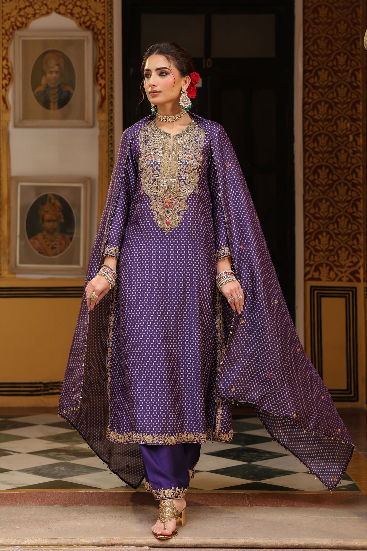 Ahista Purple Kurta Set