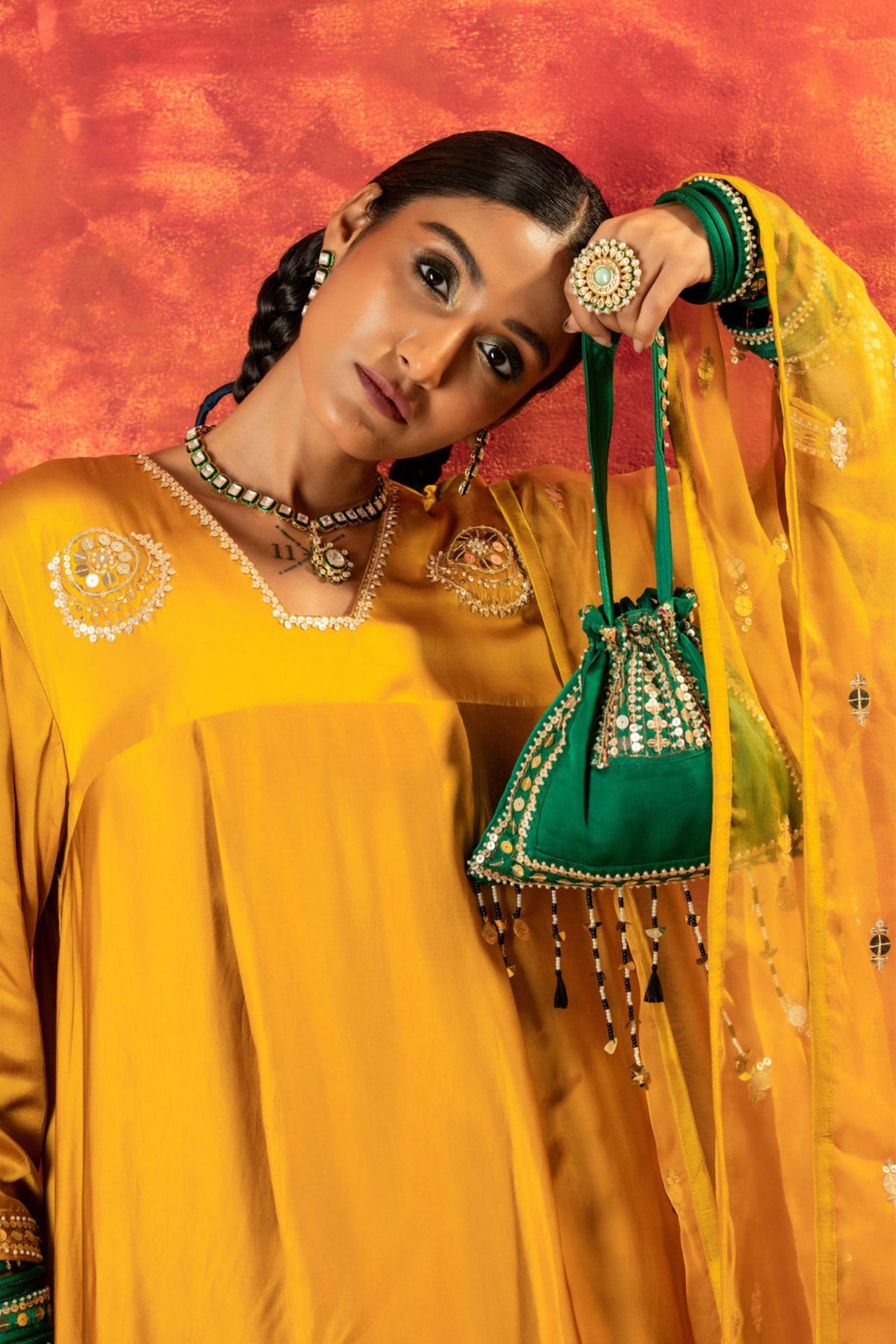 Mahi Mustard 3 Piece Set