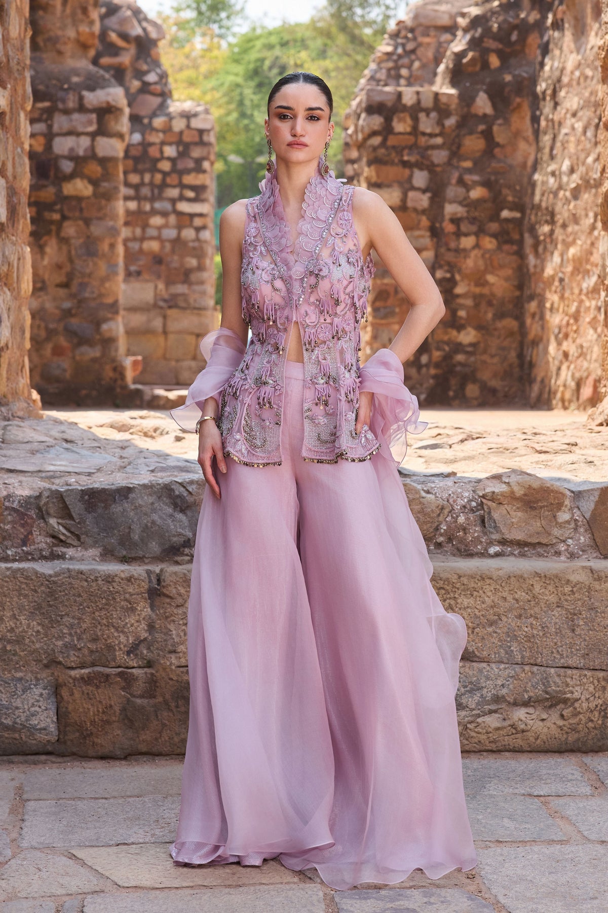 Lilac Sharara Set