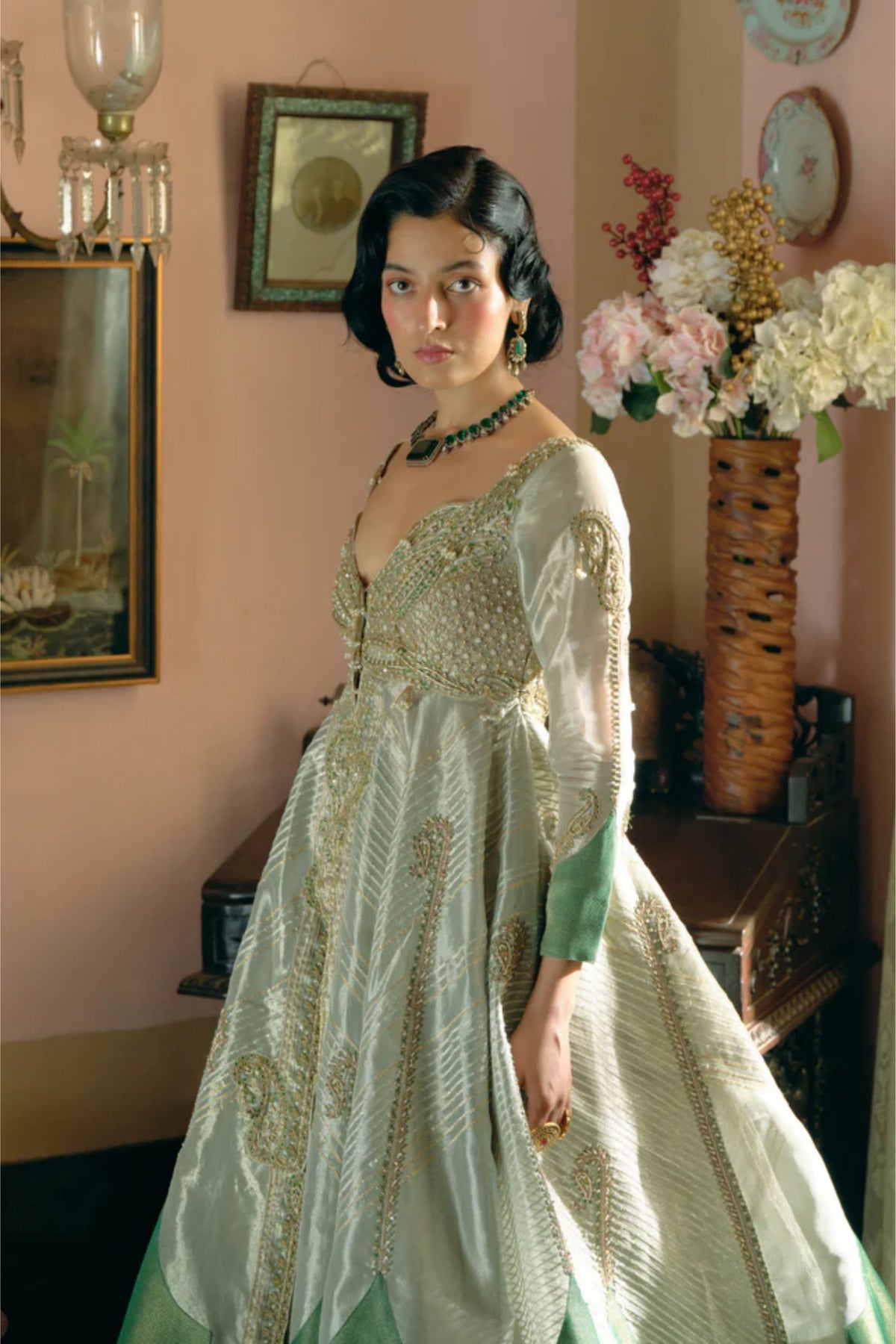 Pearl Gold Skirt Set