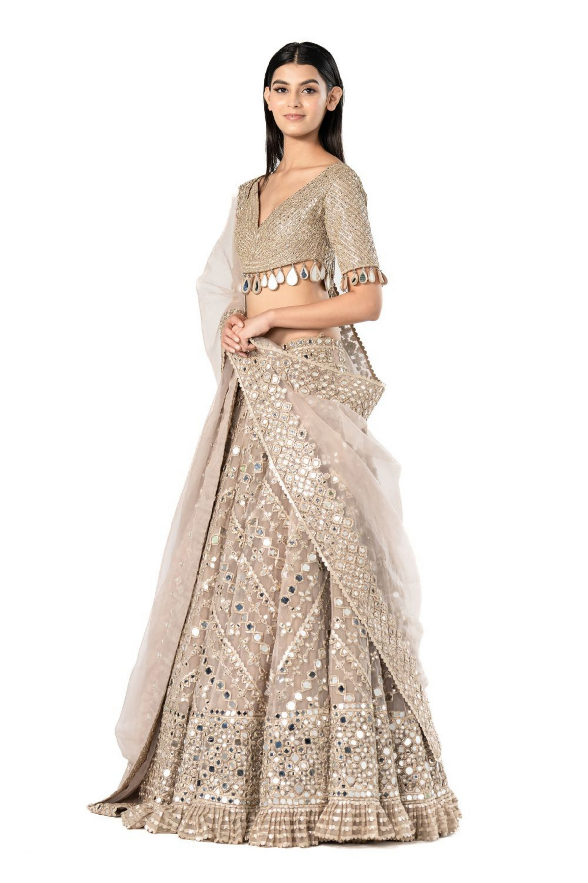 Moon Grey Lehenga Set