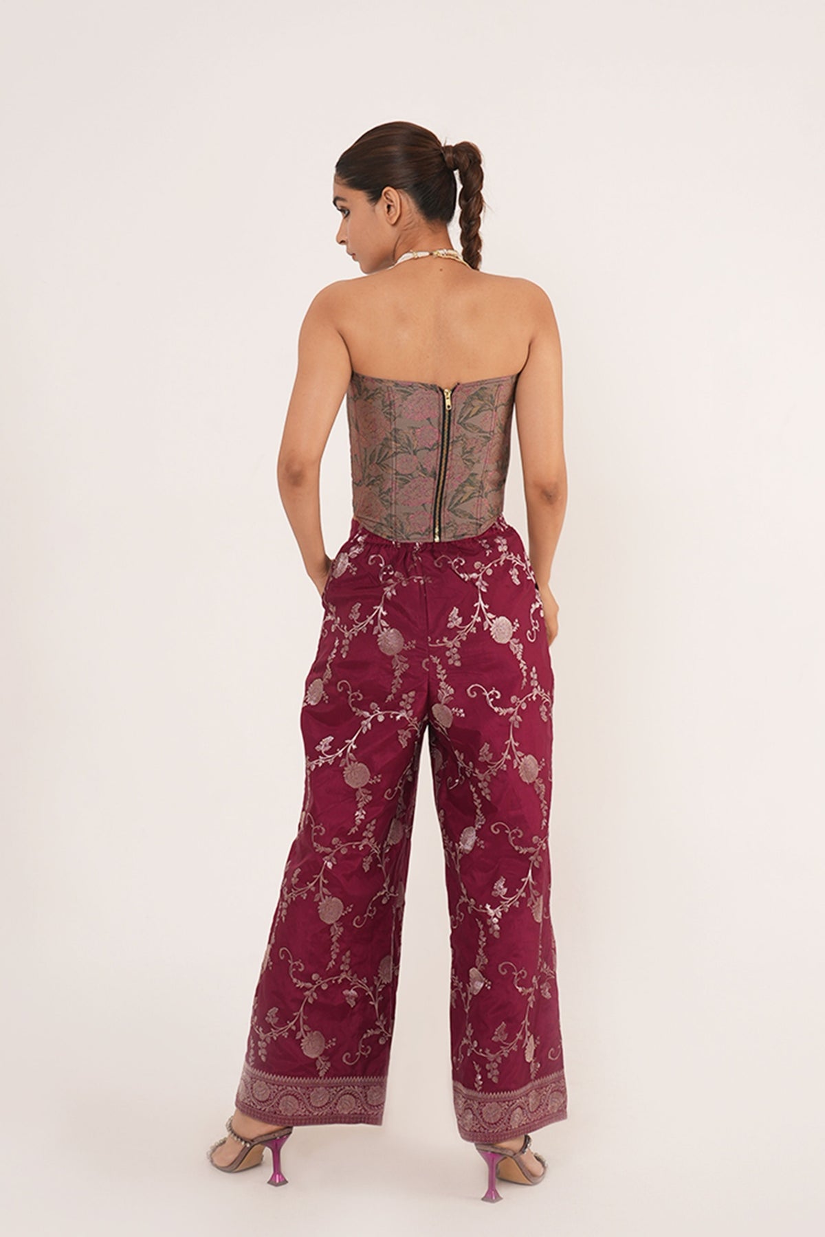 Bagh Maroon Co-ord Set