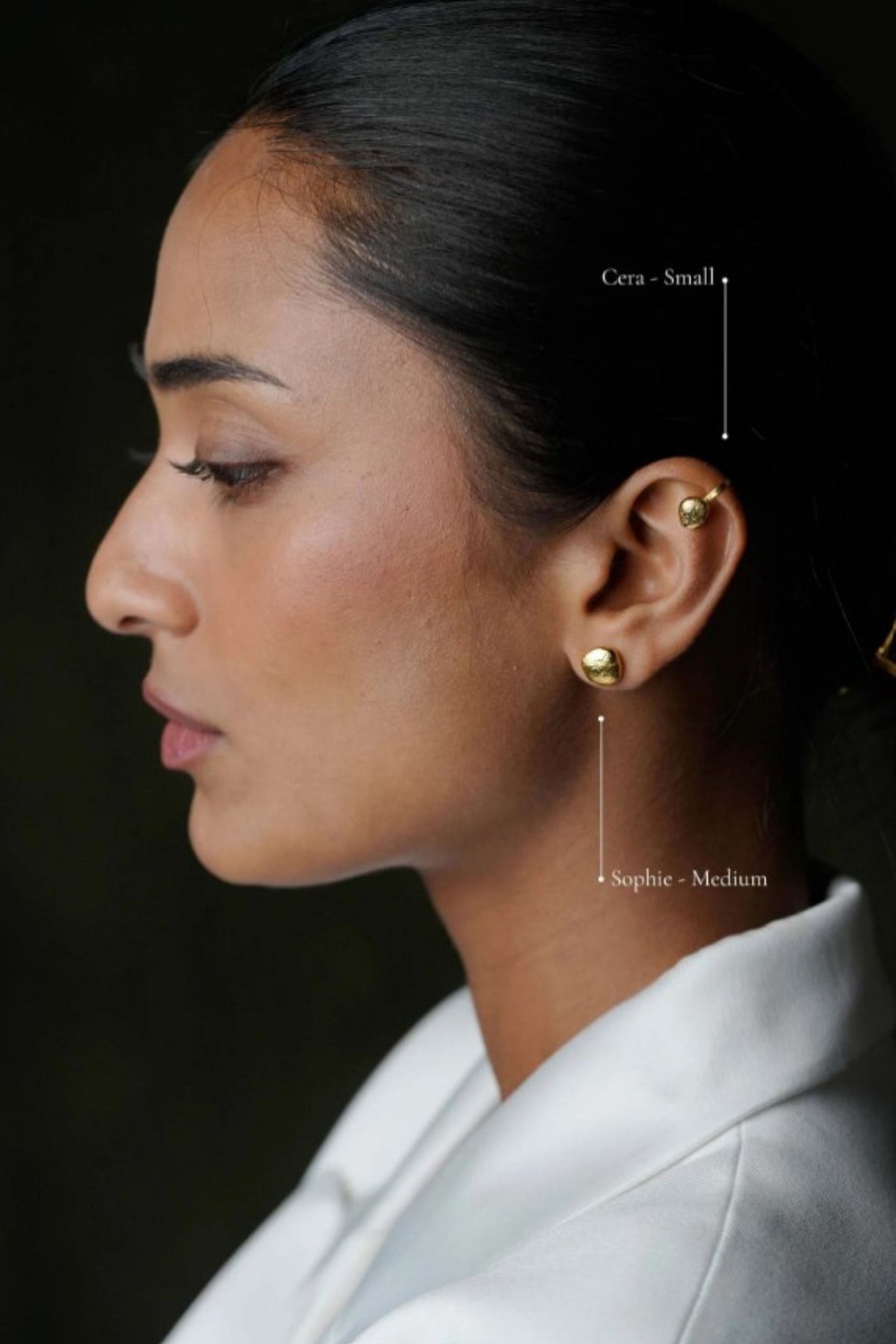 Cera Small Silver Studs