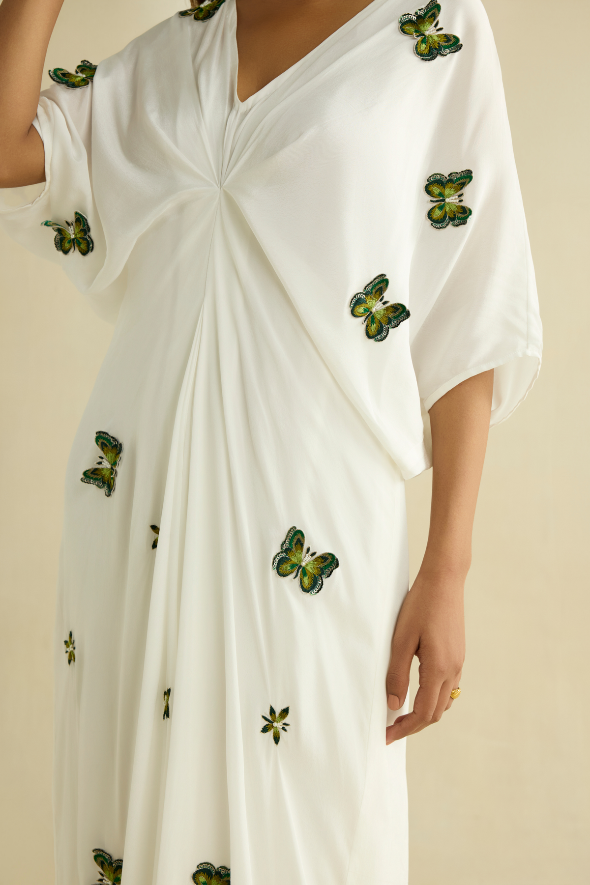 White Embroidered Kaftan