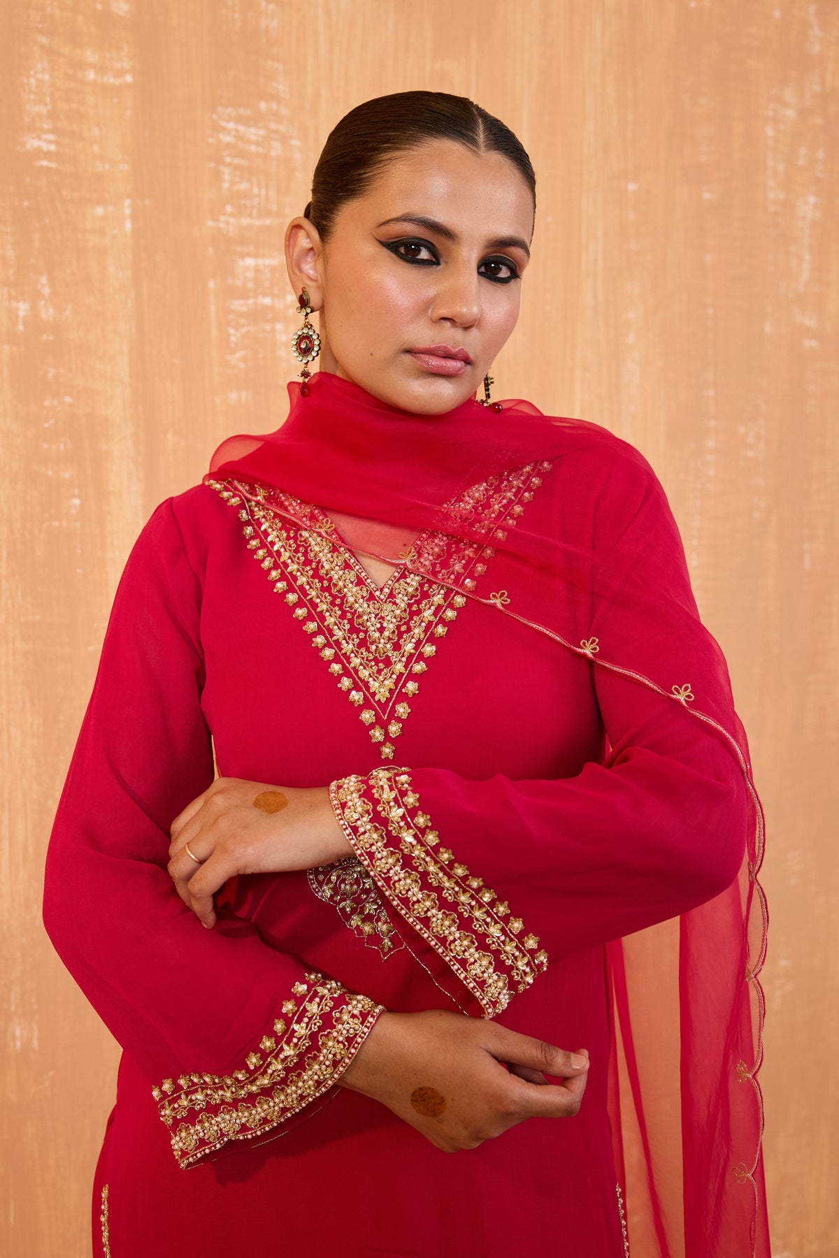 Fuchsia Pink Sharara Set